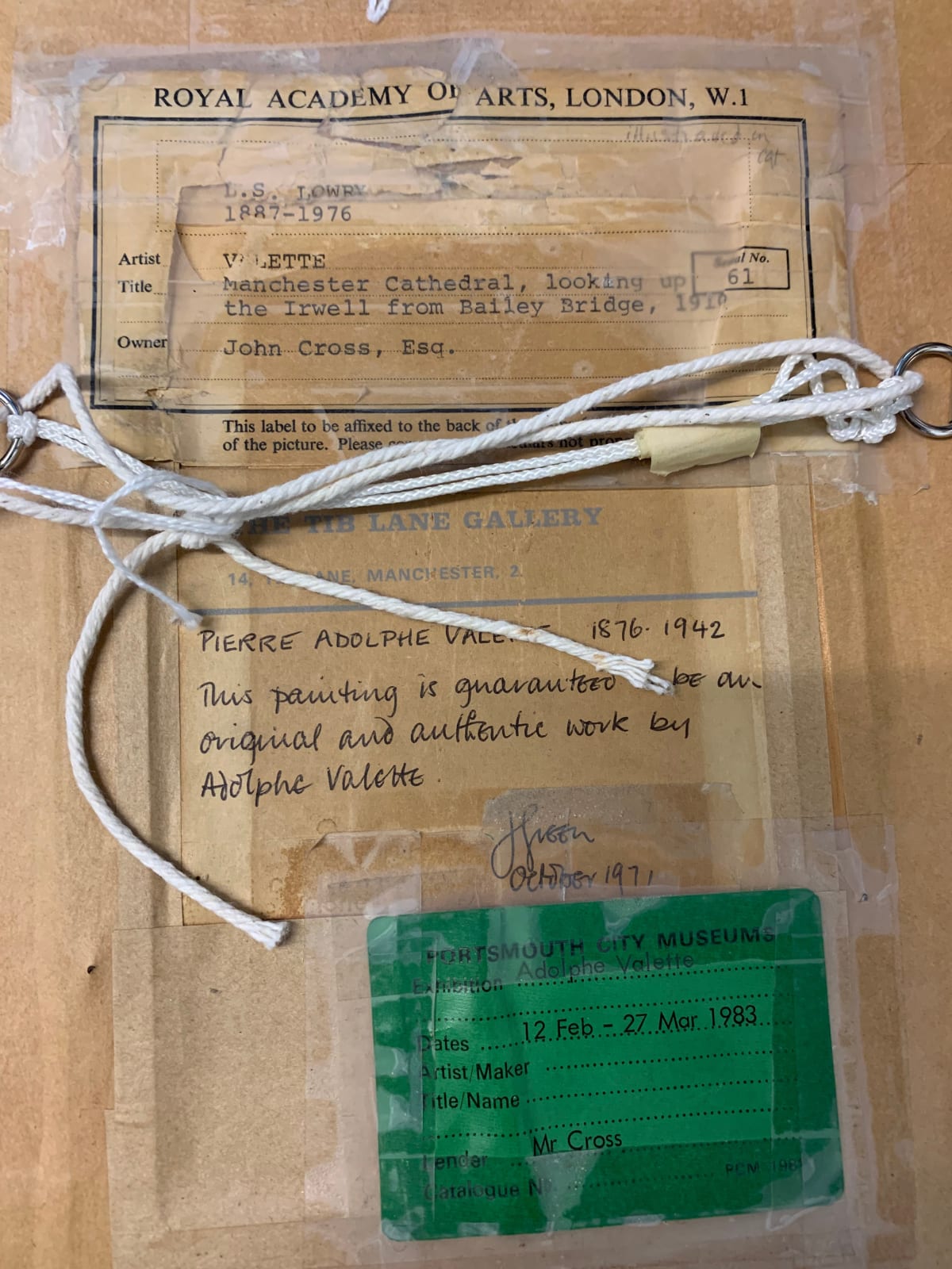 Pierre Adolphe Valette, Manchester Cathedral, looking up the River Irwell from Bailey Bridge, 1909