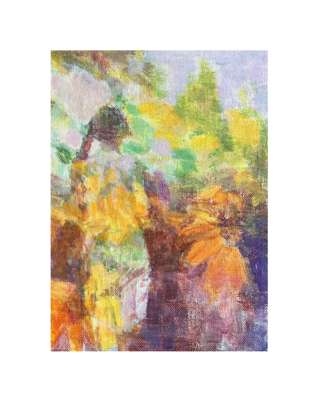 Linda Schwab, Woman and Dahlias