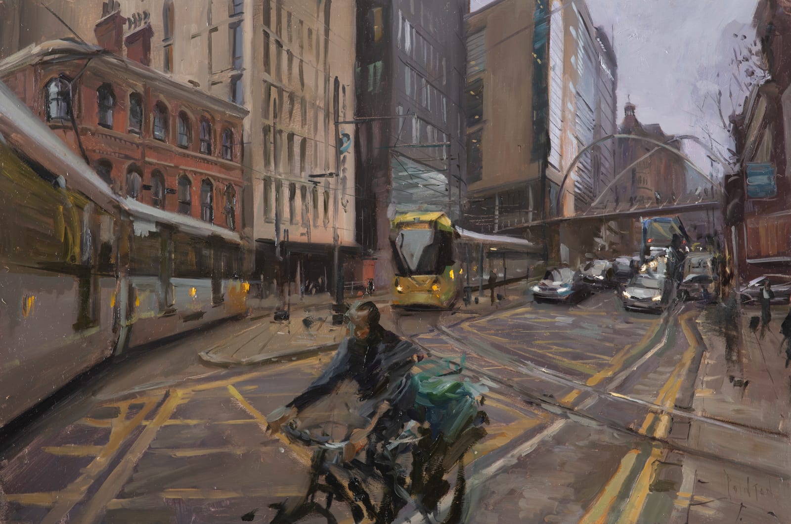 Rob Pointon ROI, Trams Passing, Manchester