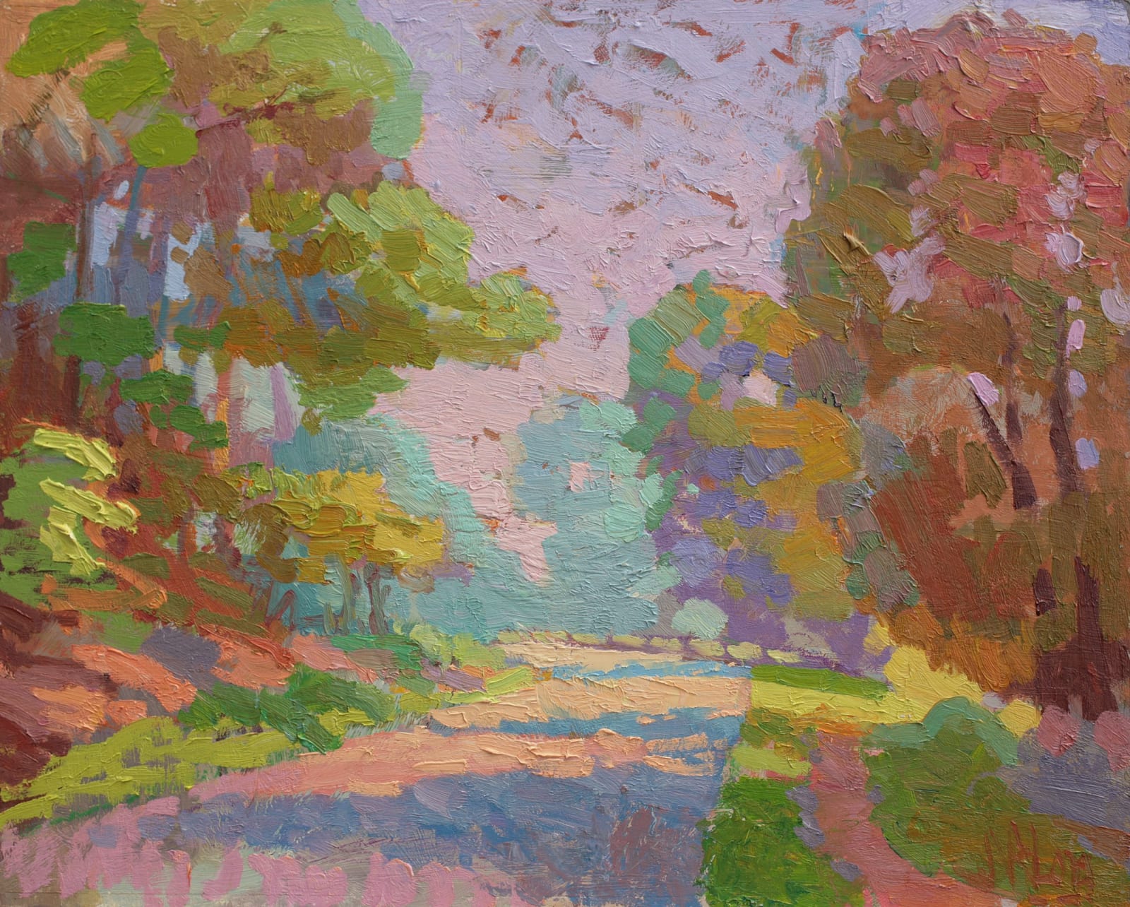 Norman Long MAFA, Sunlight Across the Road