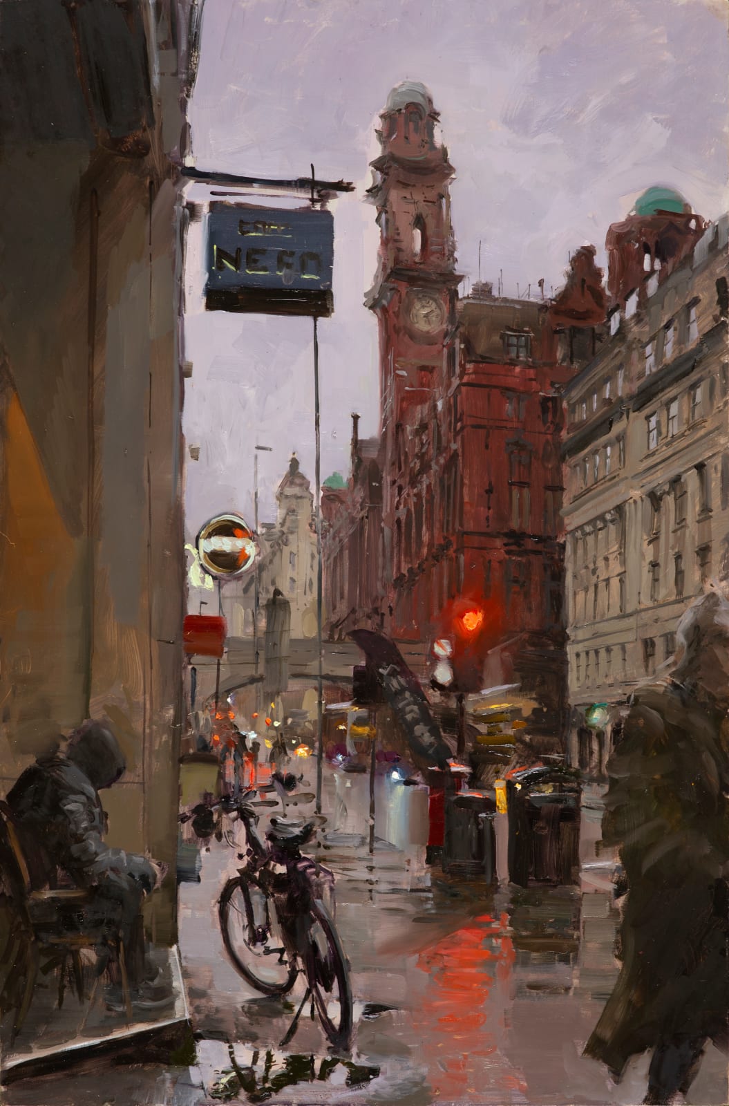 Rob Pointon ROI, Shelter in a Cafe, Oxford Road