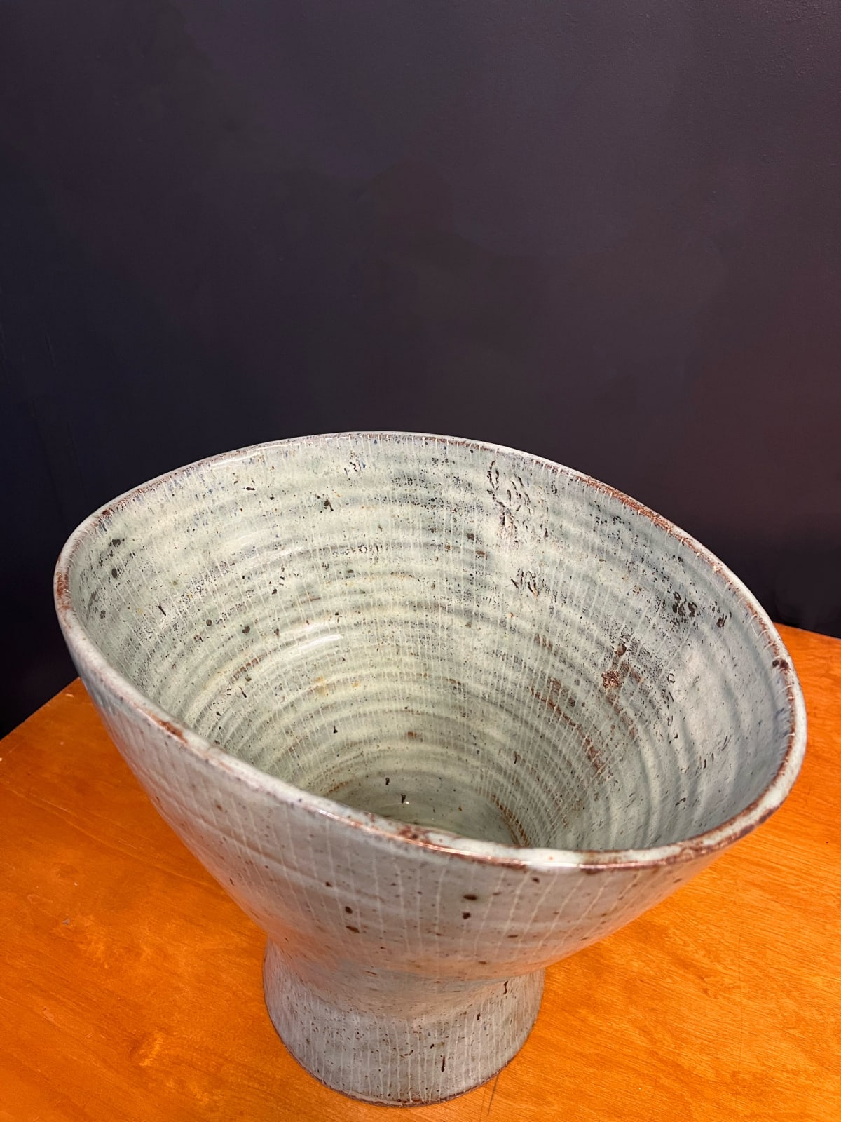 Lucie Rie, Large Oval Vase , Circa 1970