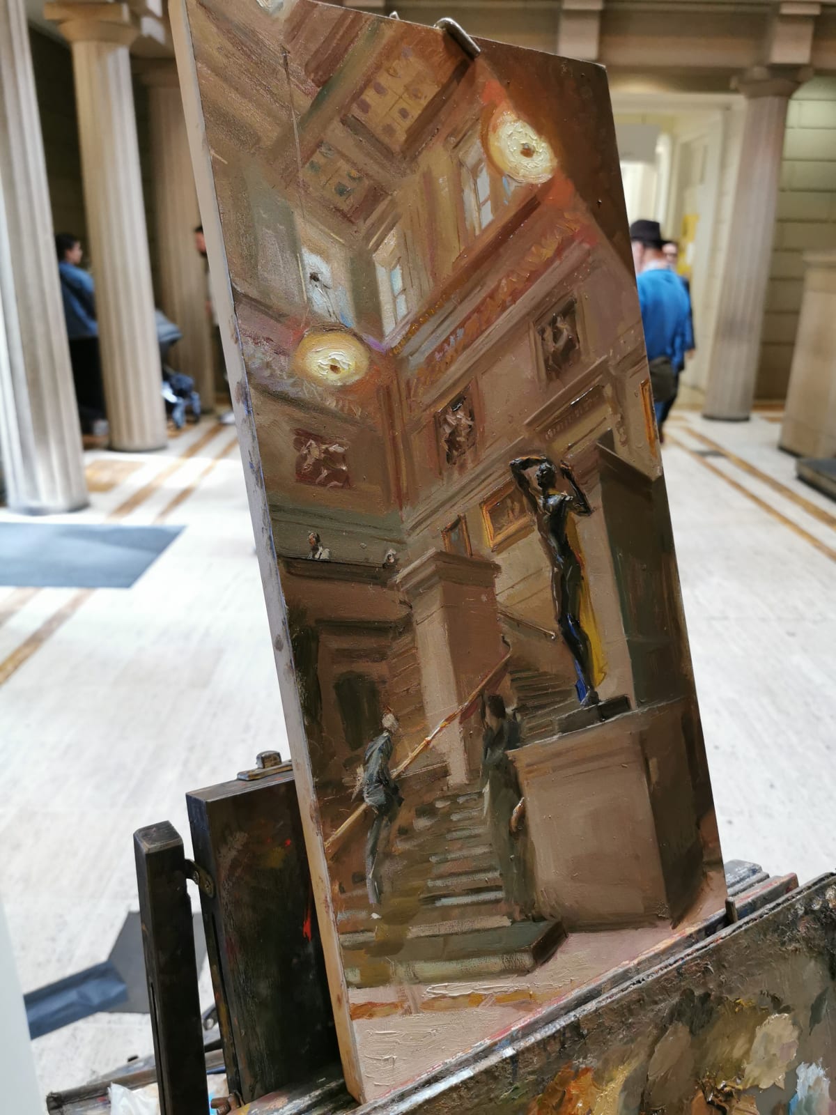 Rob Pointon ROI, Rodin in Manchester Art Gallery Entrance Hall