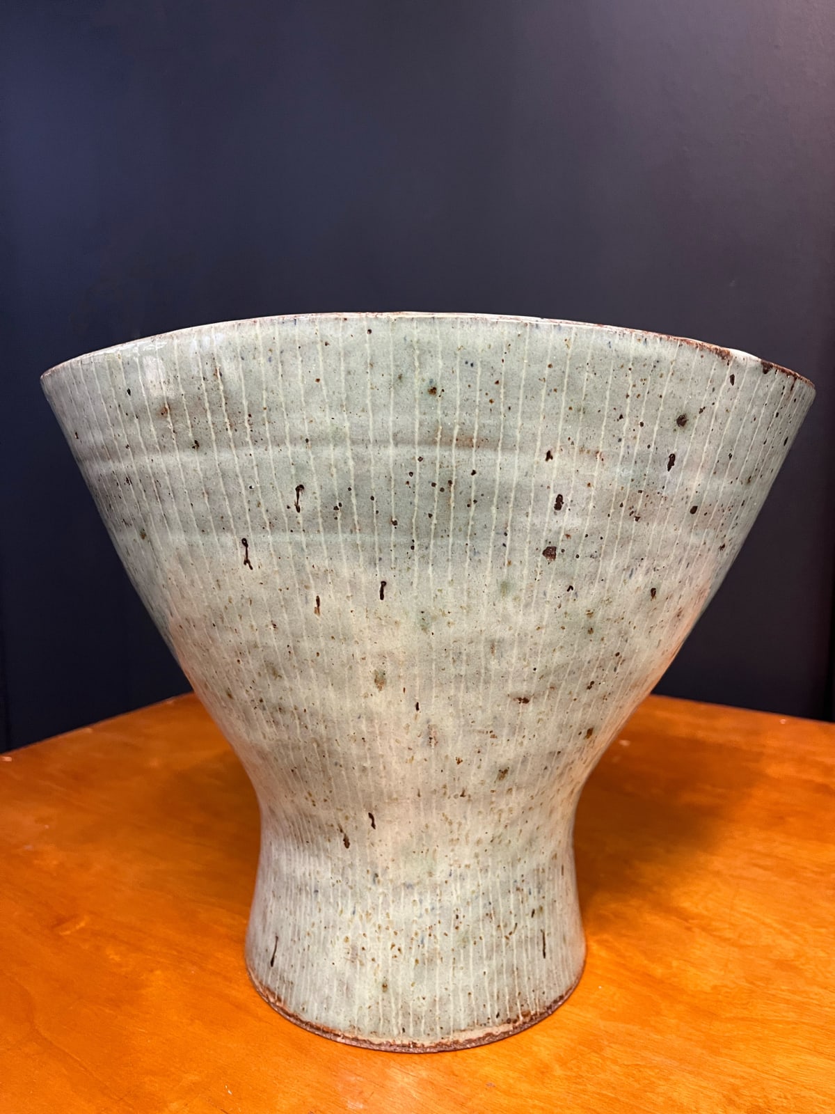 Lucie Rie, Large Oval Vase , Circa 1970