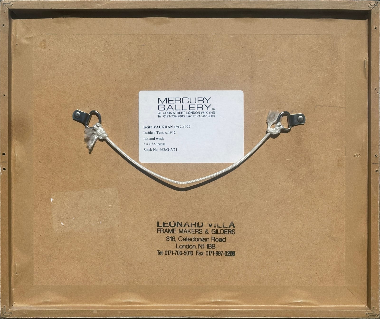 Keith Vaughan, Inside a Tent, c.1942