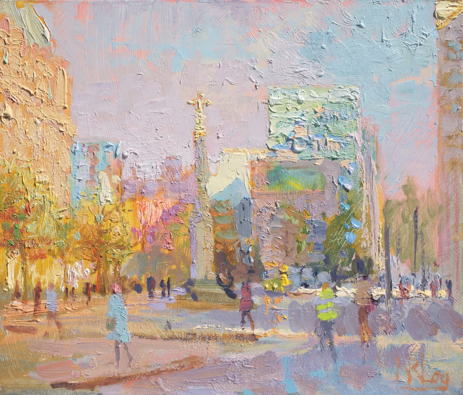 Norman Long MAFA, Morning Shadows, St Peter's Square