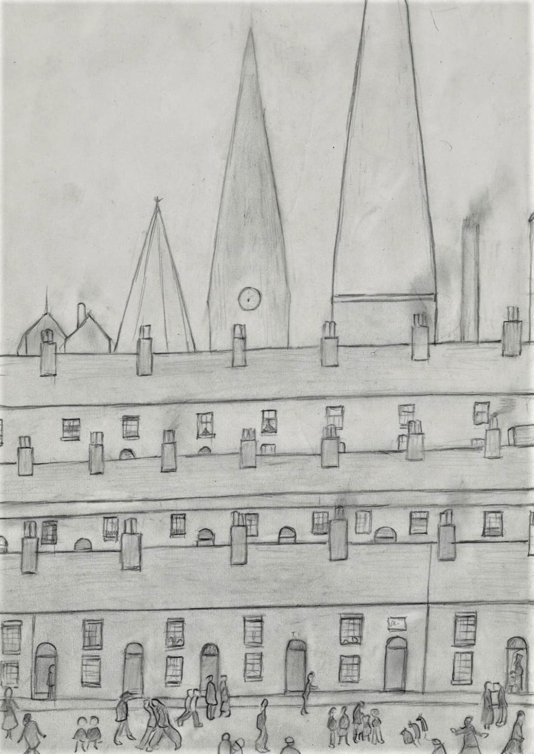L.S Lowry, Terraced Streets and Church Spires