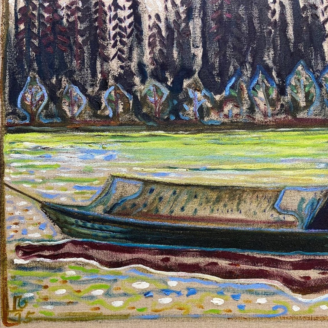 Billy Childish, Boat On The River, 2015