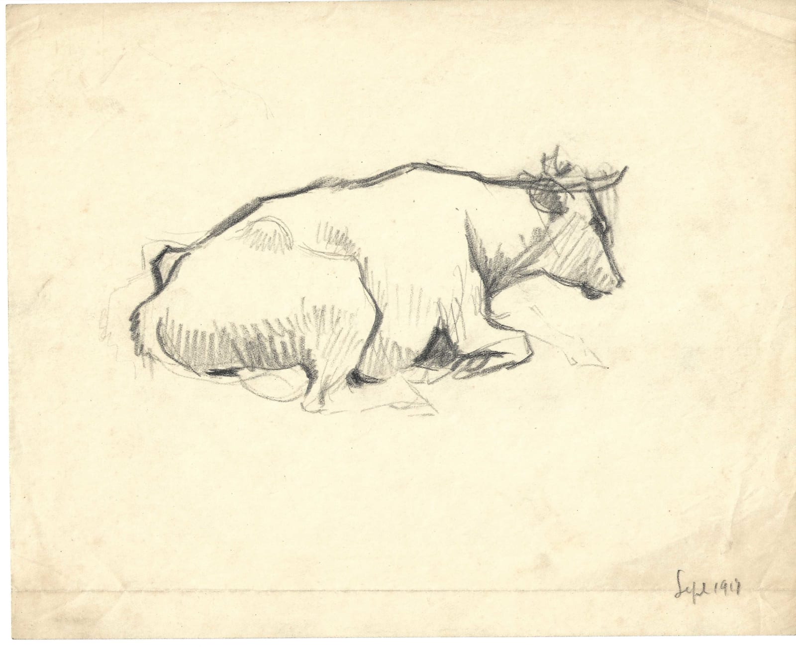 Pierre Adolphe Valette, Resting Cow