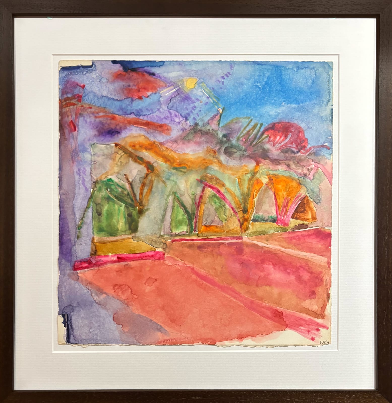 Norman Adams RA, Fields and Olive Trees, 1989