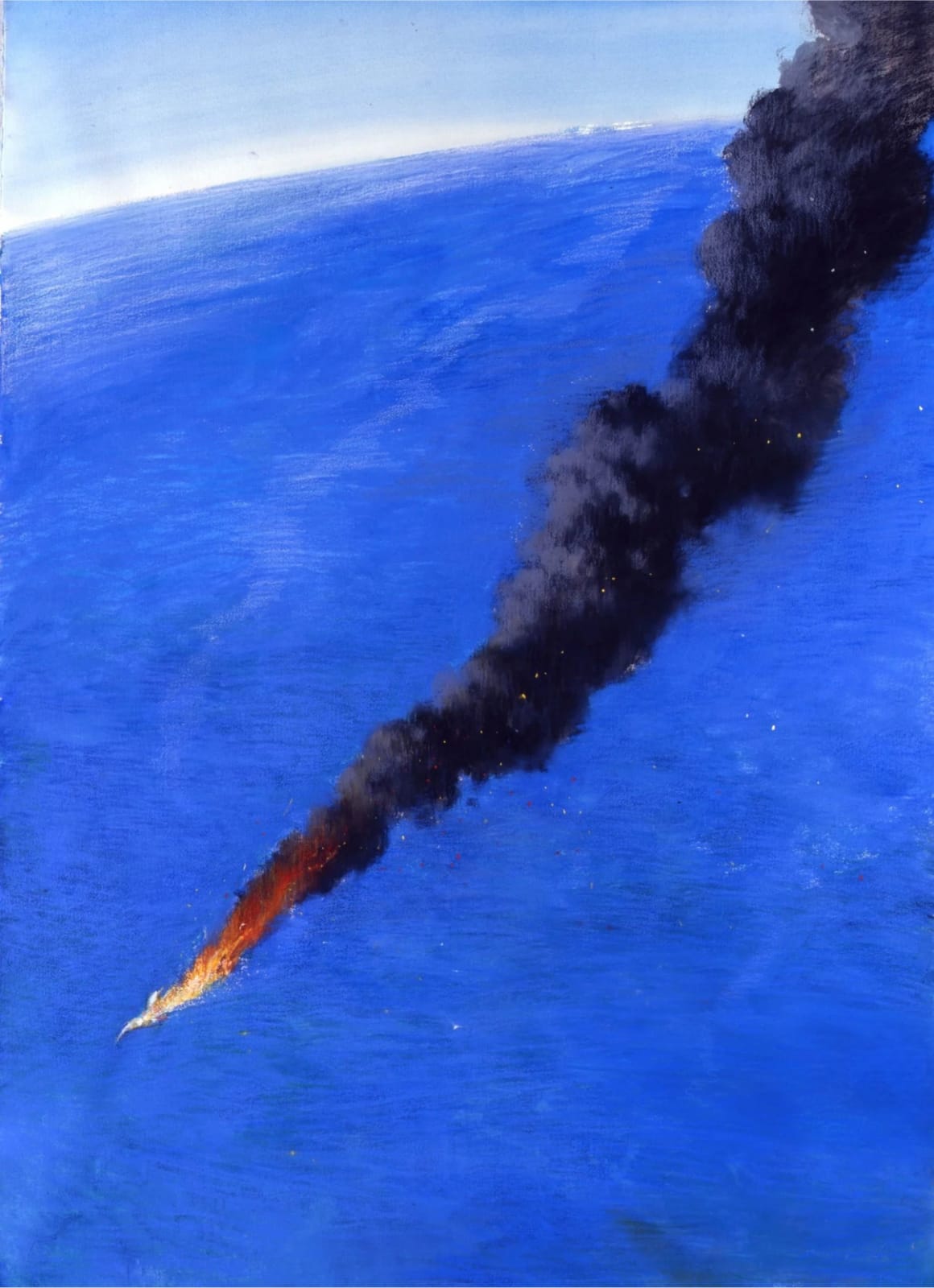 Julio Larraz, Ikare Above Cumae, 2006