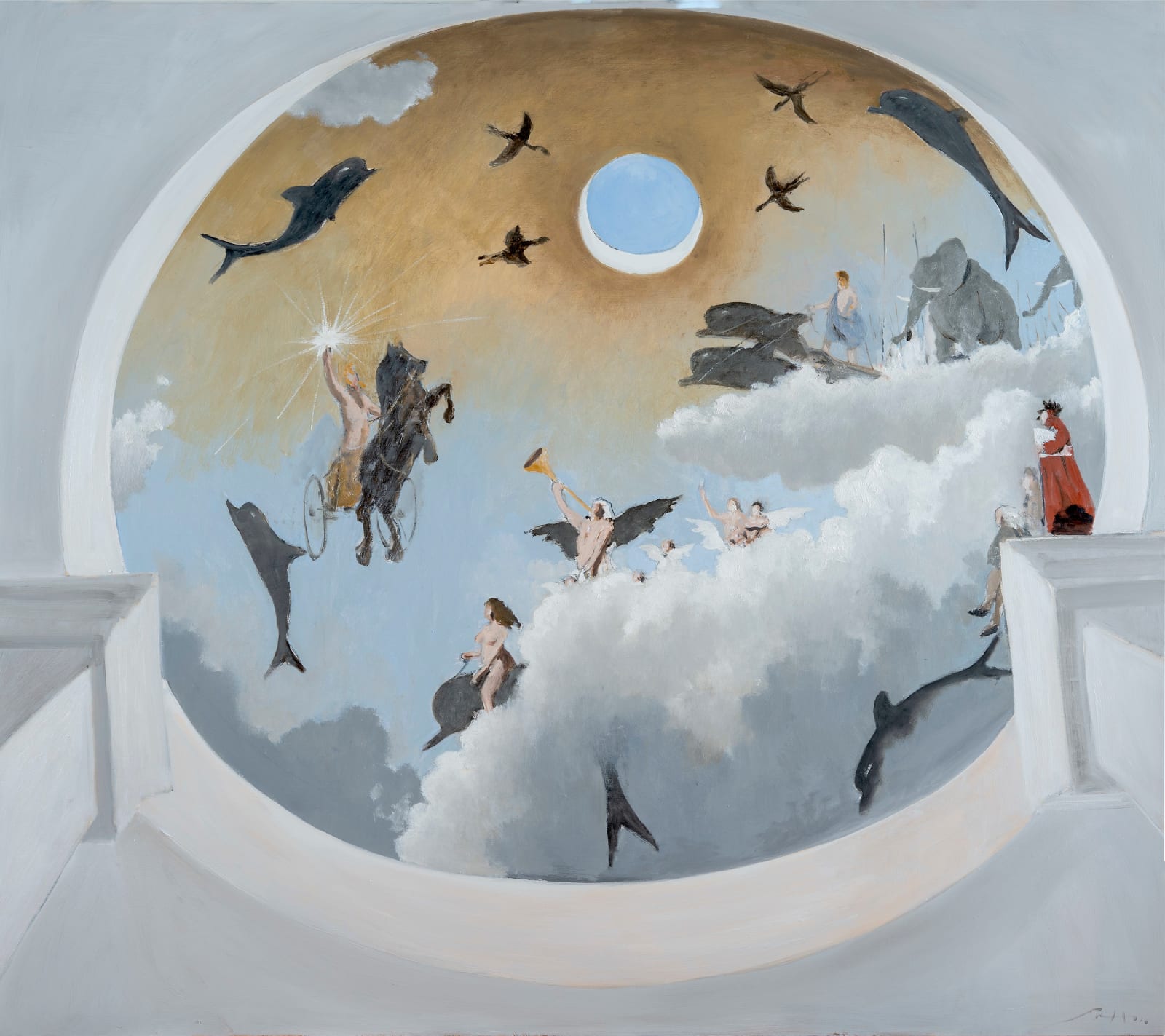 Julio Larraz, The Dome at The Villa Anatolia, 2018