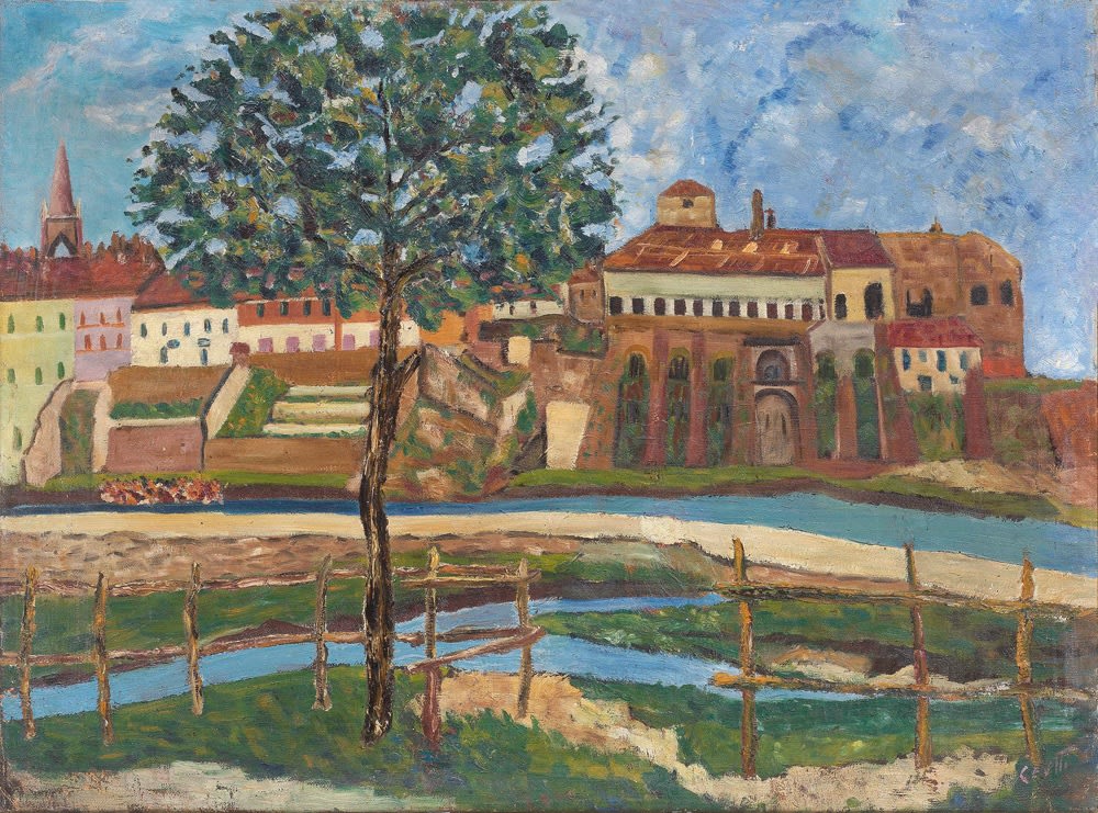 Giuseppe Cesetti, Panorama di Como visto da Villa Molteni, 1928