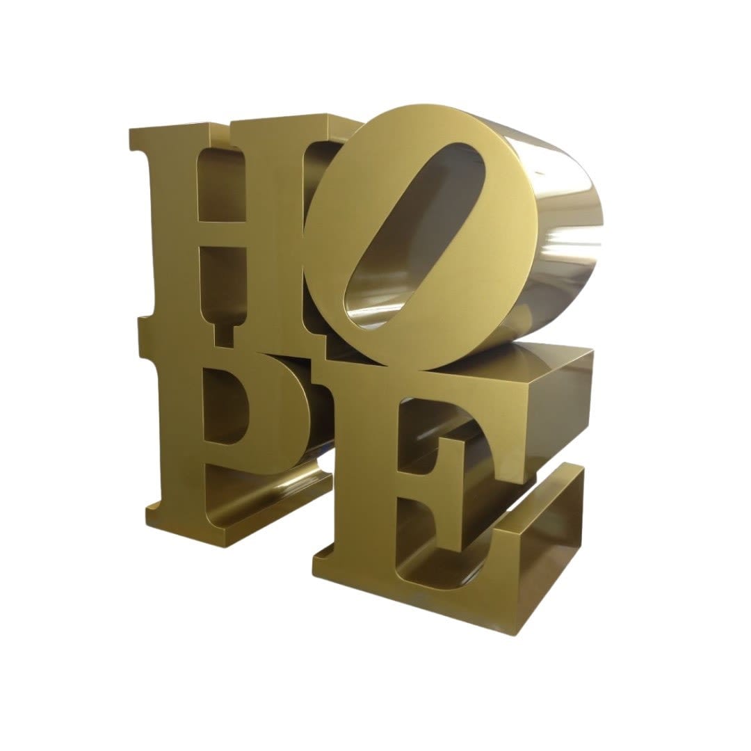 Robert Indiana, HOPE, gold, 2009