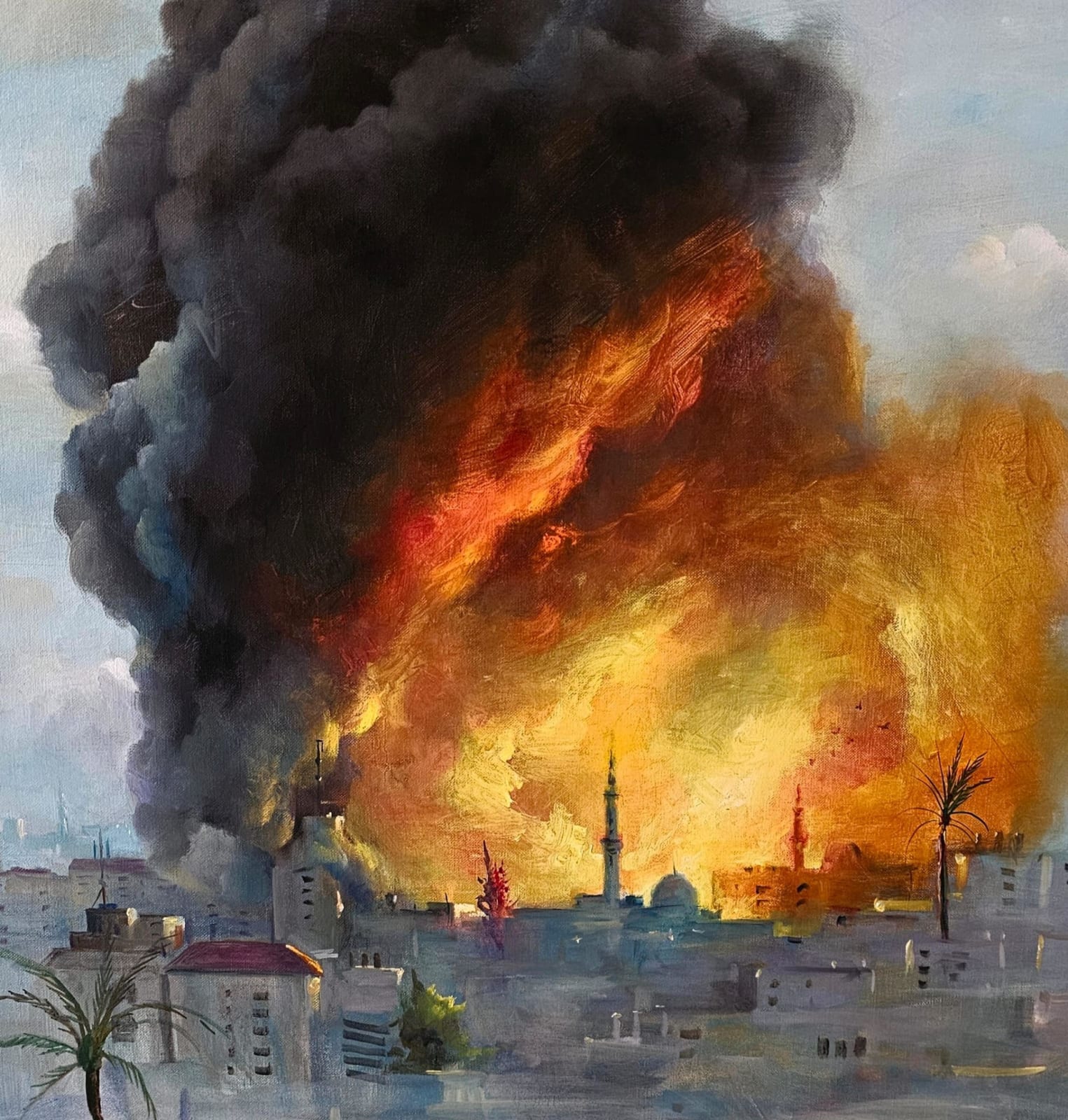 Ilan Baruch, View in Black and Red, 2024