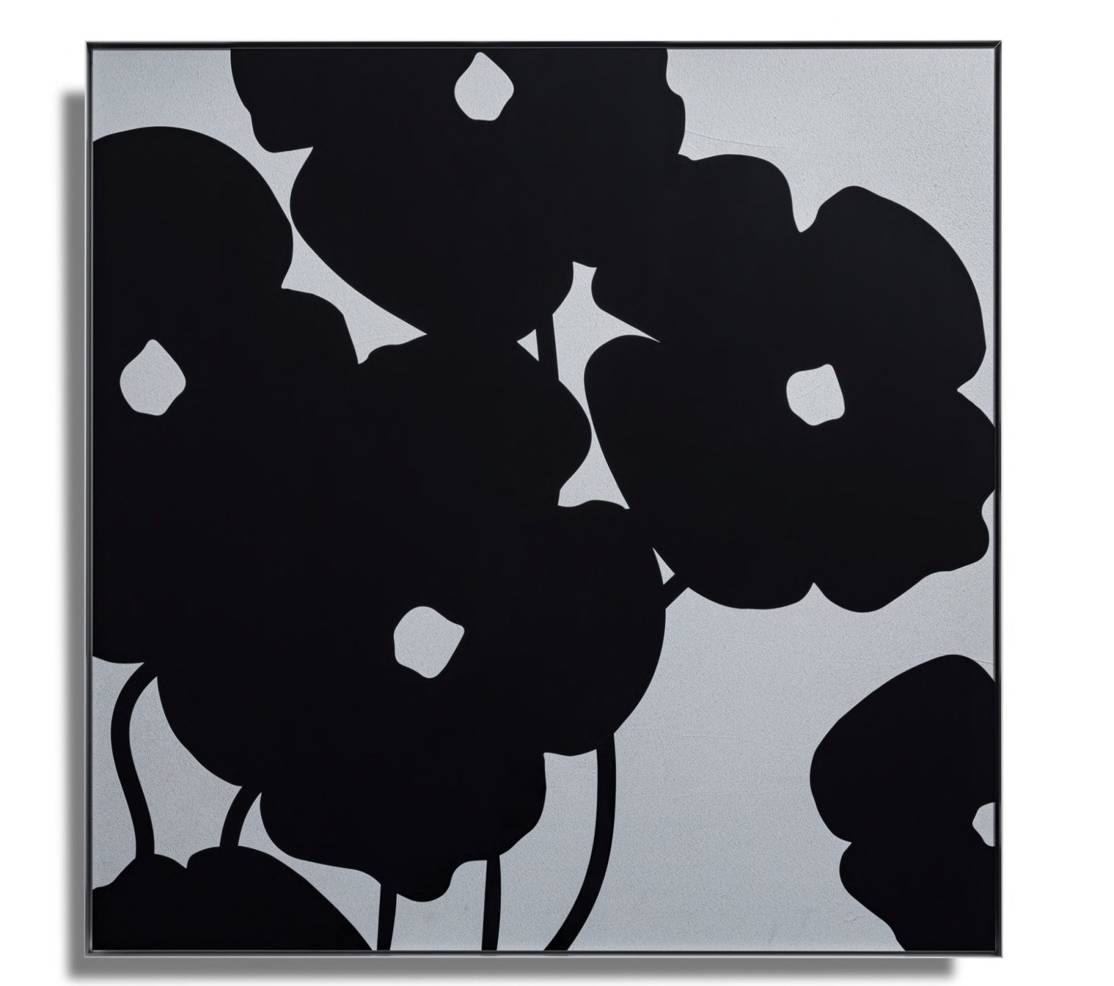 Donald Sultan, Black Poppies in Cement, 2024