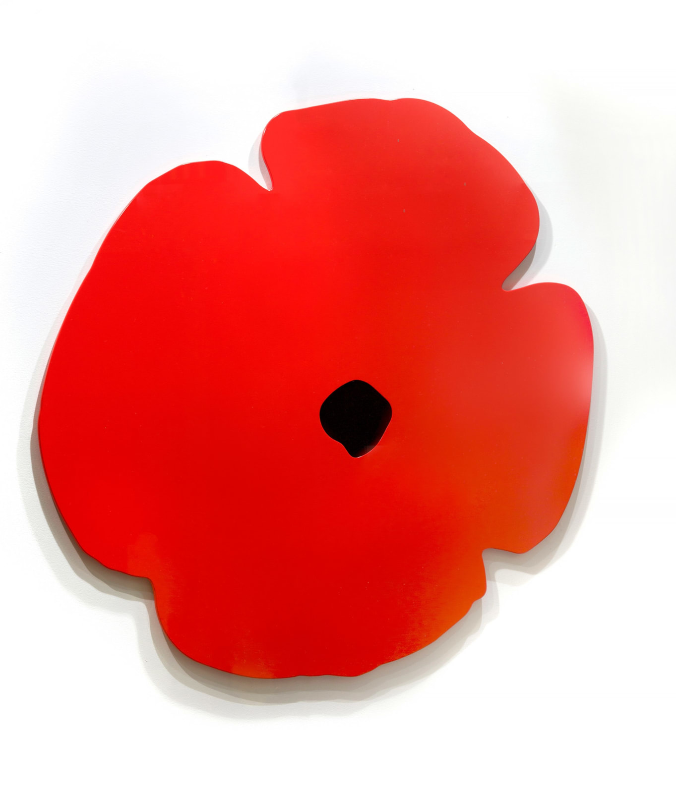 Donald Sultan, Red Wall Poppy, 2020