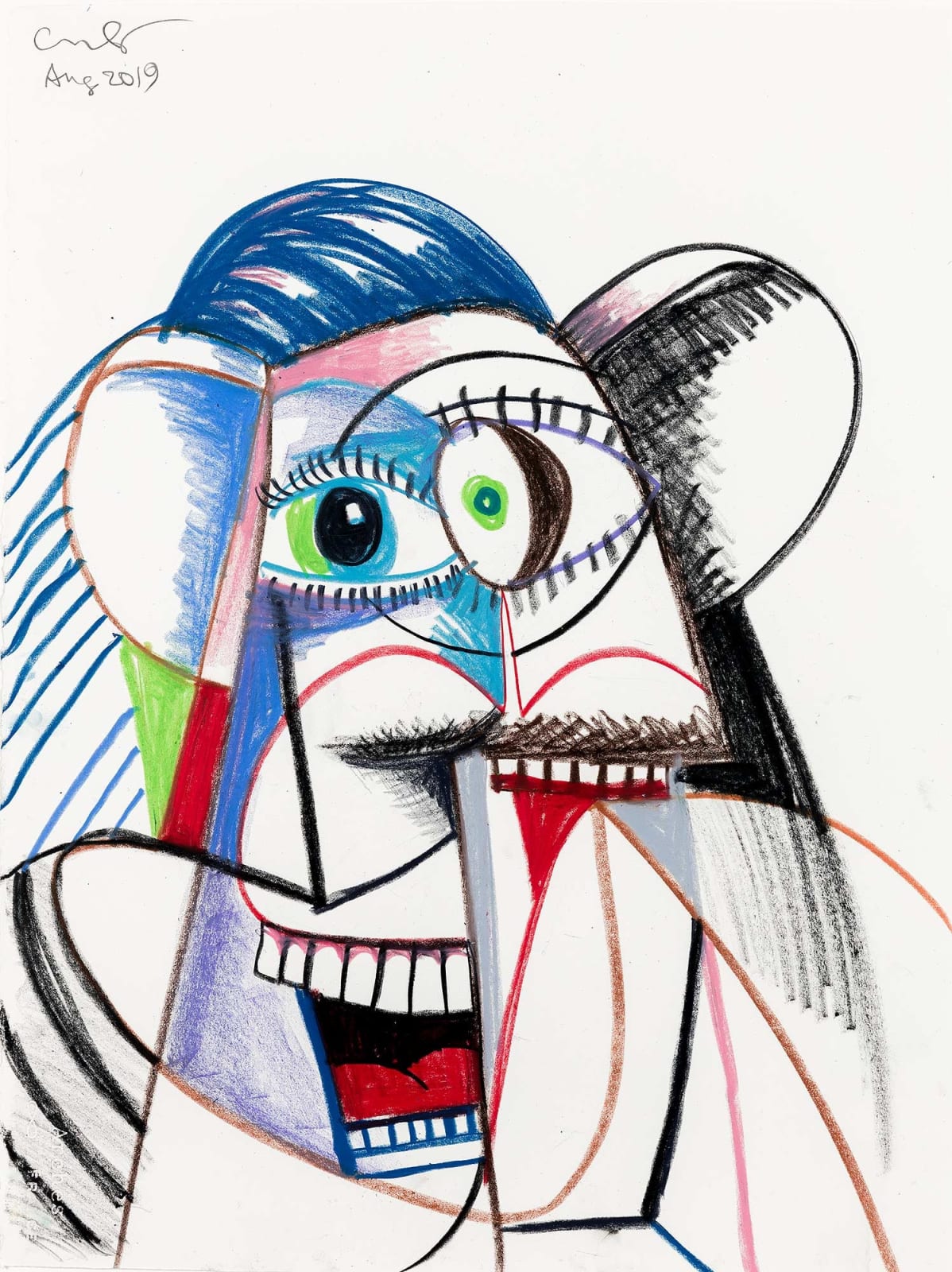 George Condo, Linear Portrait, 2019