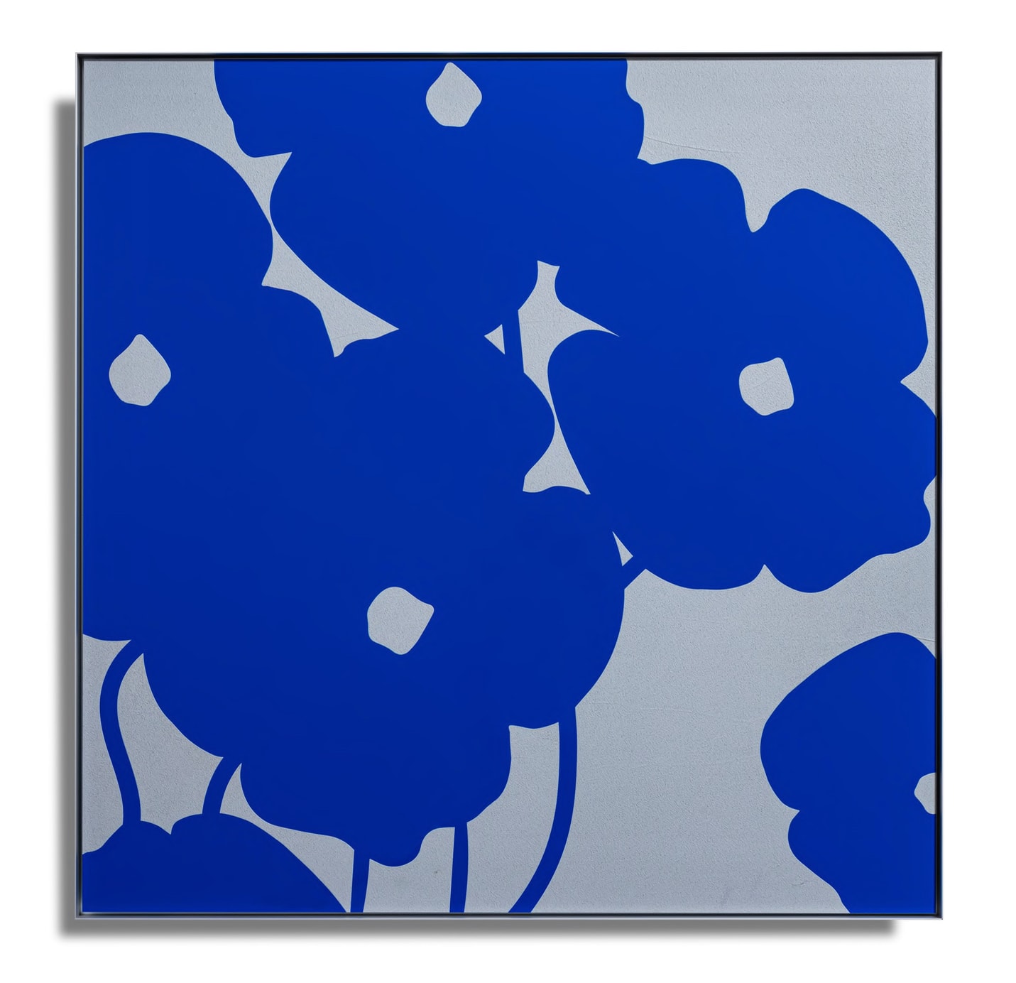 Donald Sultan, Blue Poppies in Cement, 2024