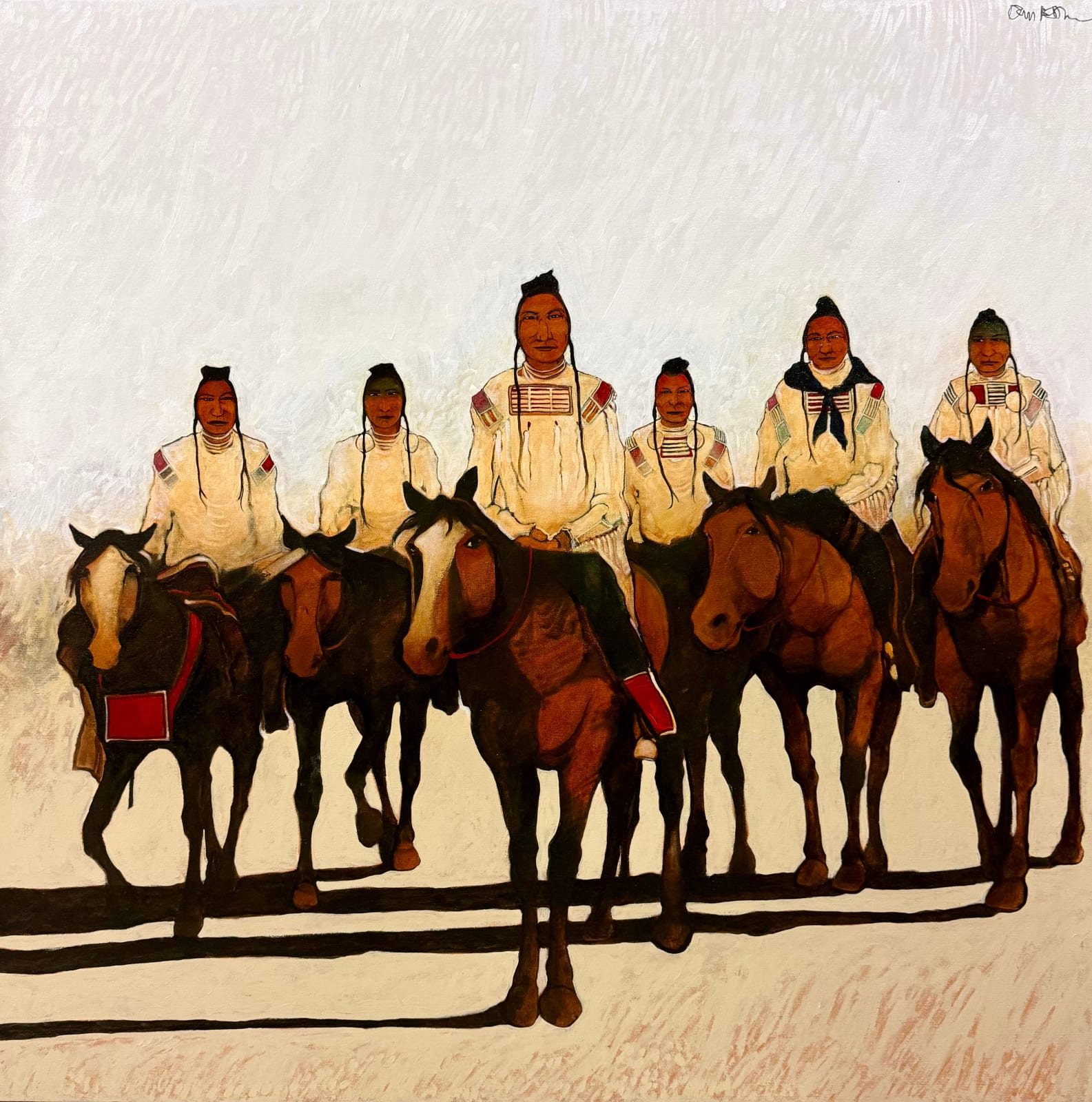 Kevin Red Star, Old Crow Warriors on Horse Back