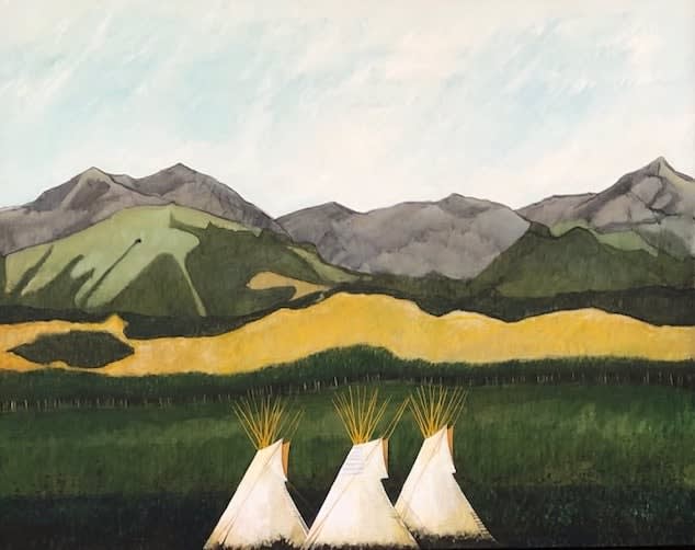 Kevin Red Star, Three Tipi Camp at the Crazy Mountains, MT