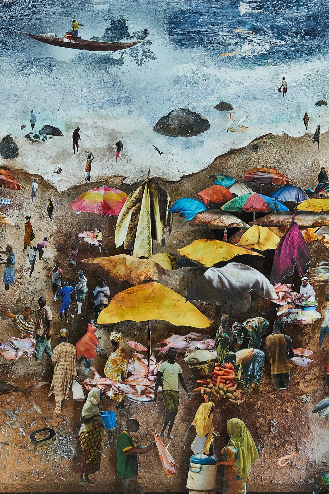 Fally Sène Sow, Le Marché de la plage, 2025