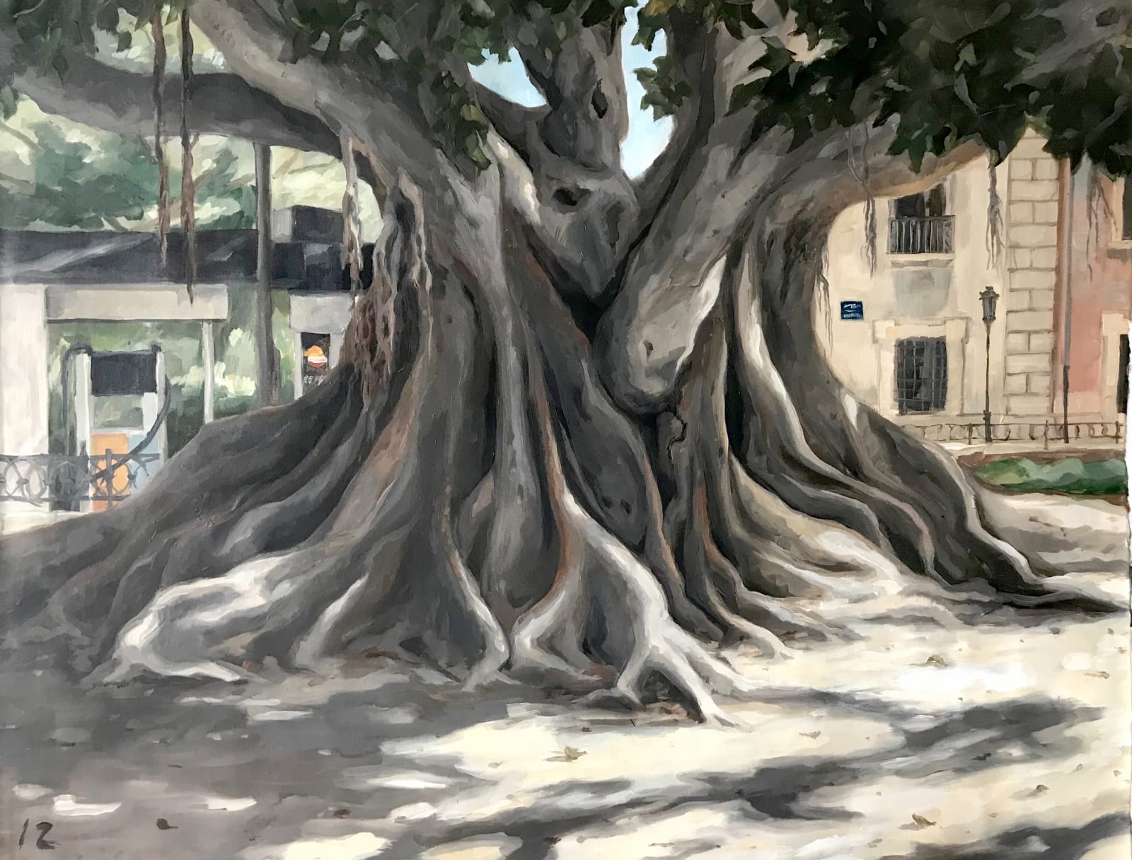 Rupert Shrive, Petrol Station Ficus 1, 2018