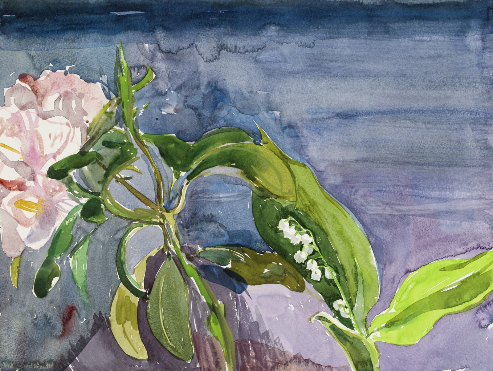 Laura Smith, Rhododendron and lily of the valley, 2020