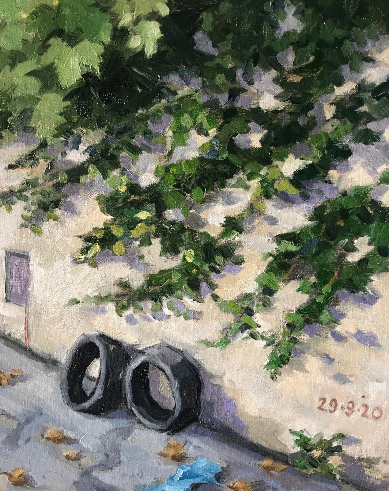 Rupert Shrive, Two Tyres After Sargent, 2020
