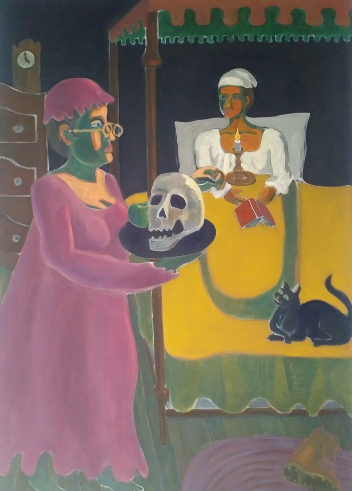 Alexander Nolan, Woman Carrying a Skull in the Bedroom, 2021