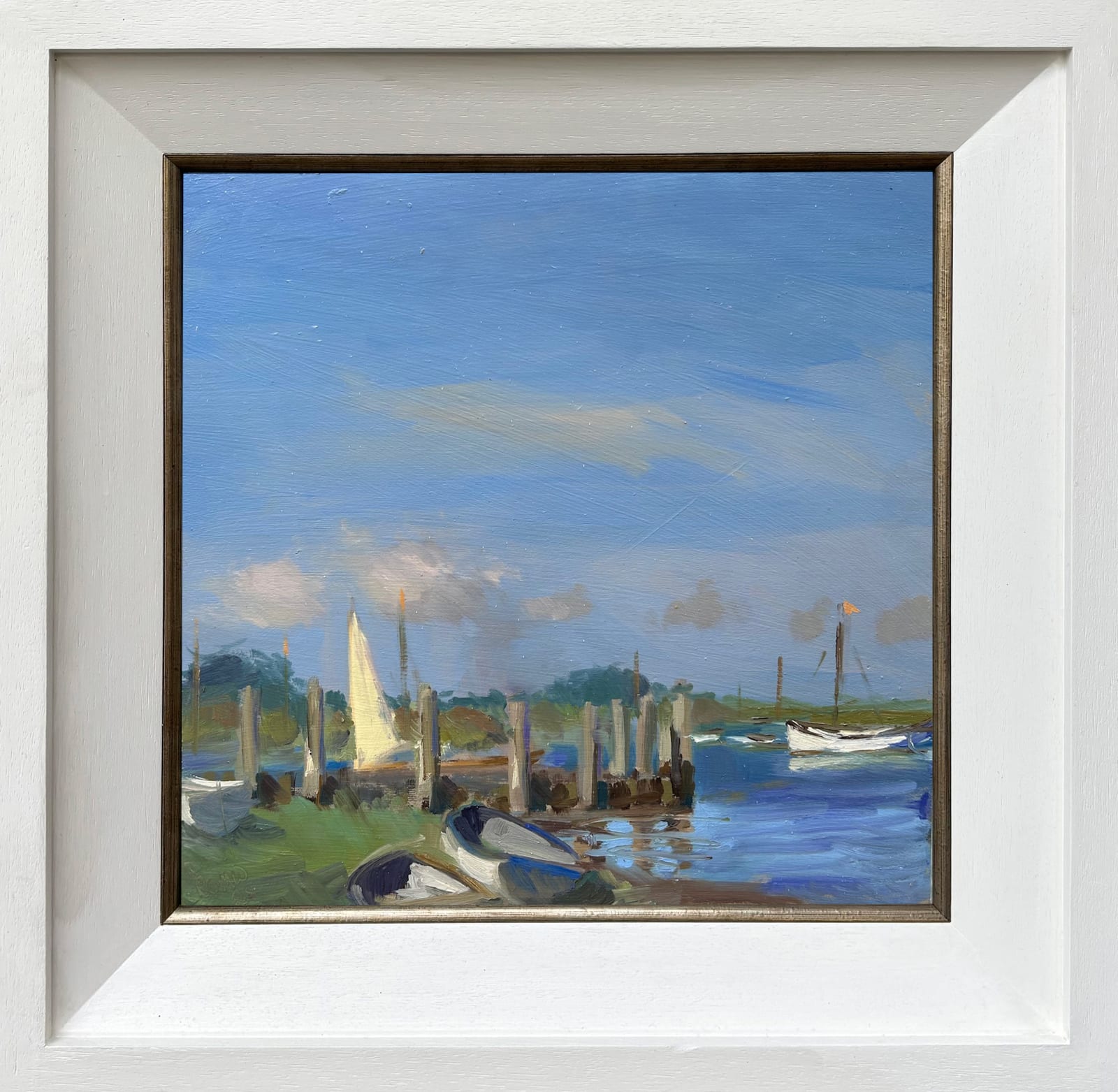 Rachel Wright, White Sail at Burnham Overy