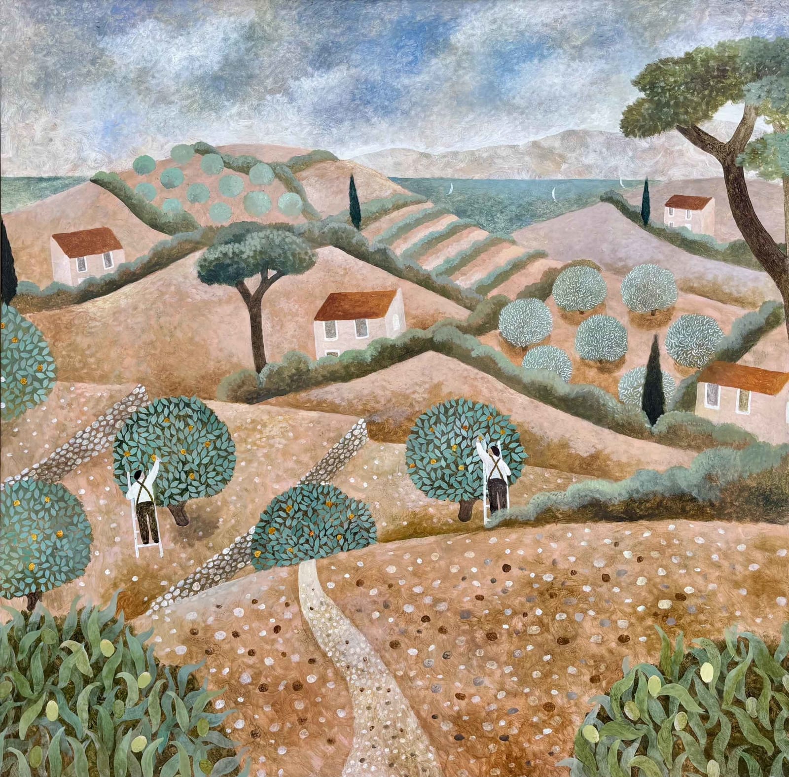 Sarah Bowman, Afternoon Walk, Mallorca (Hungerford Gallery)