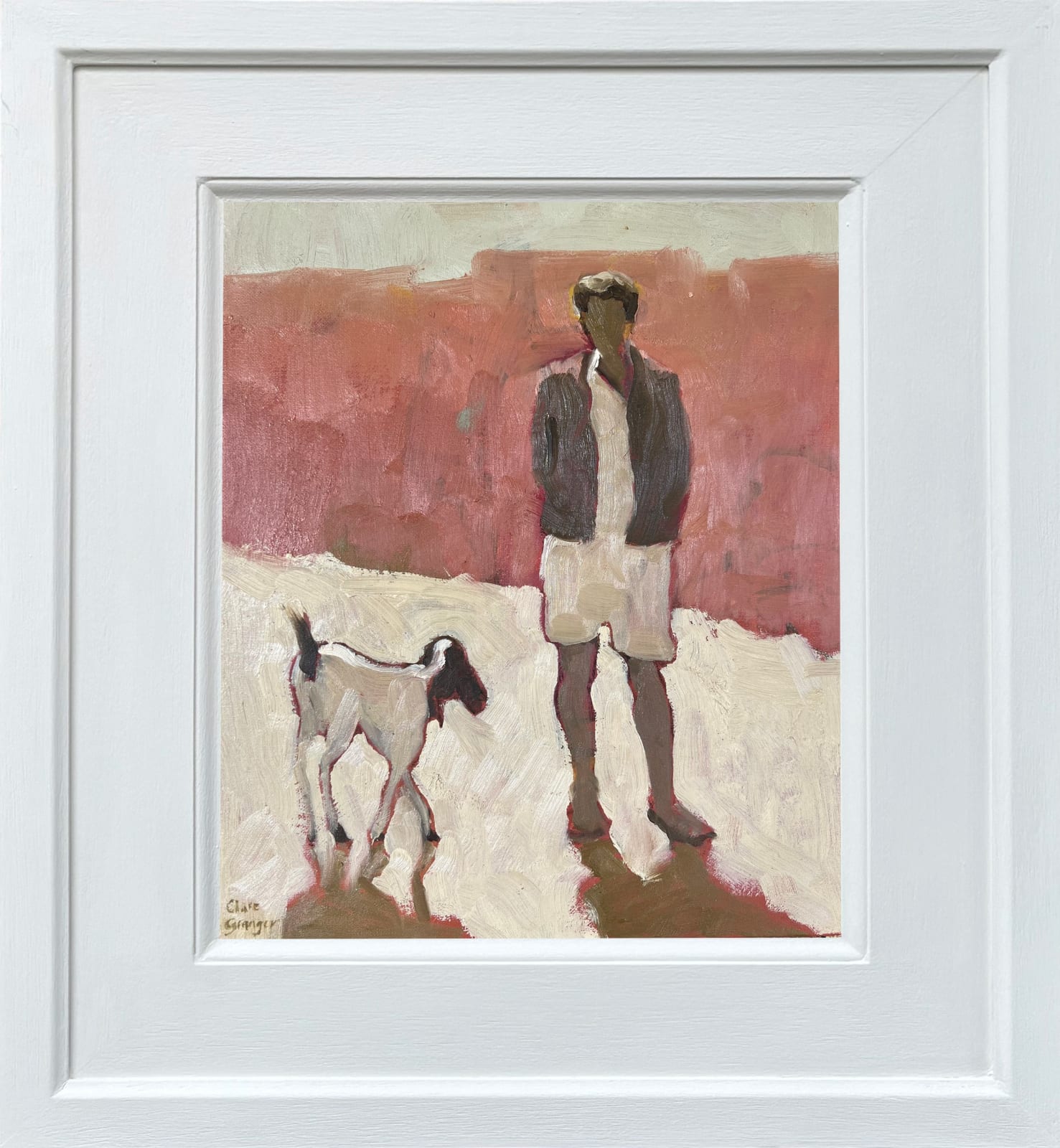 Clare Granger, Man and Goat Against Light (London Gallery)