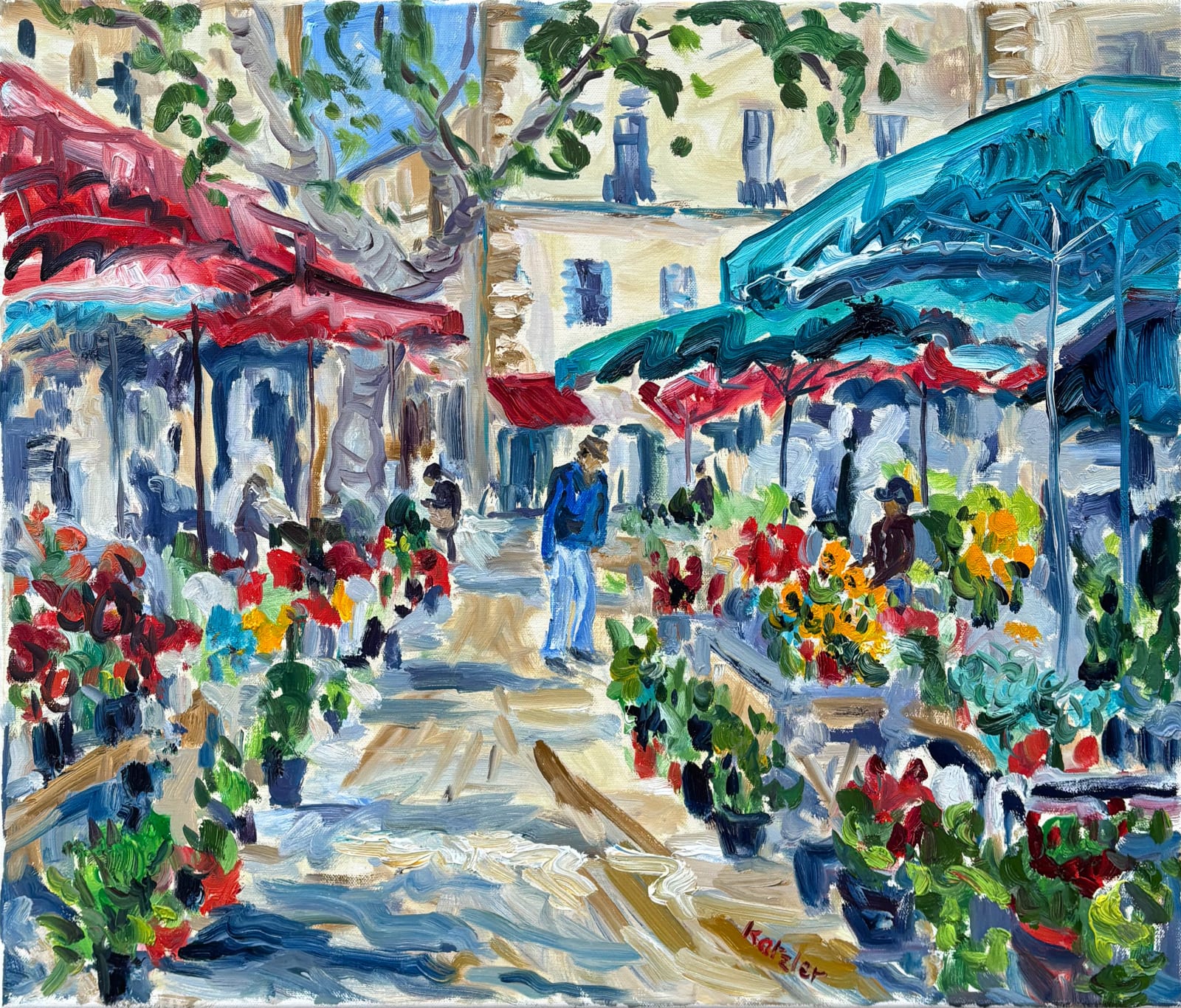 Fi Katzler, Aix en Provence Flower Market (Hungerford Gallery)