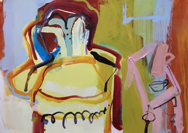 Jane Martin, A Chair, a Jug and a Cup ((Mounted)