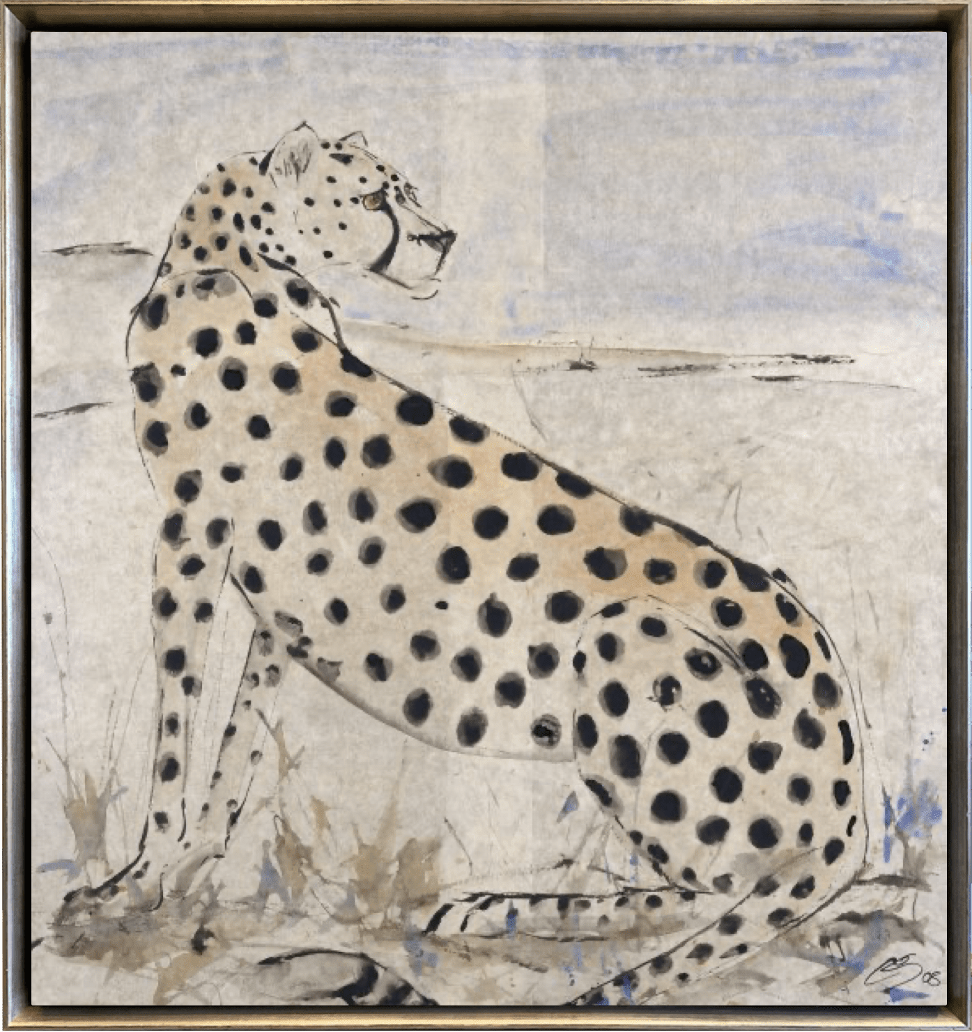 Christine Seifert, Sitting Cheetah (Hungerford Gallery)