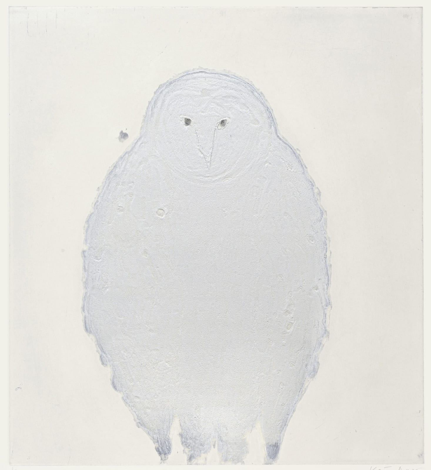 Kate Boxer, Owl (White) (Unframed)