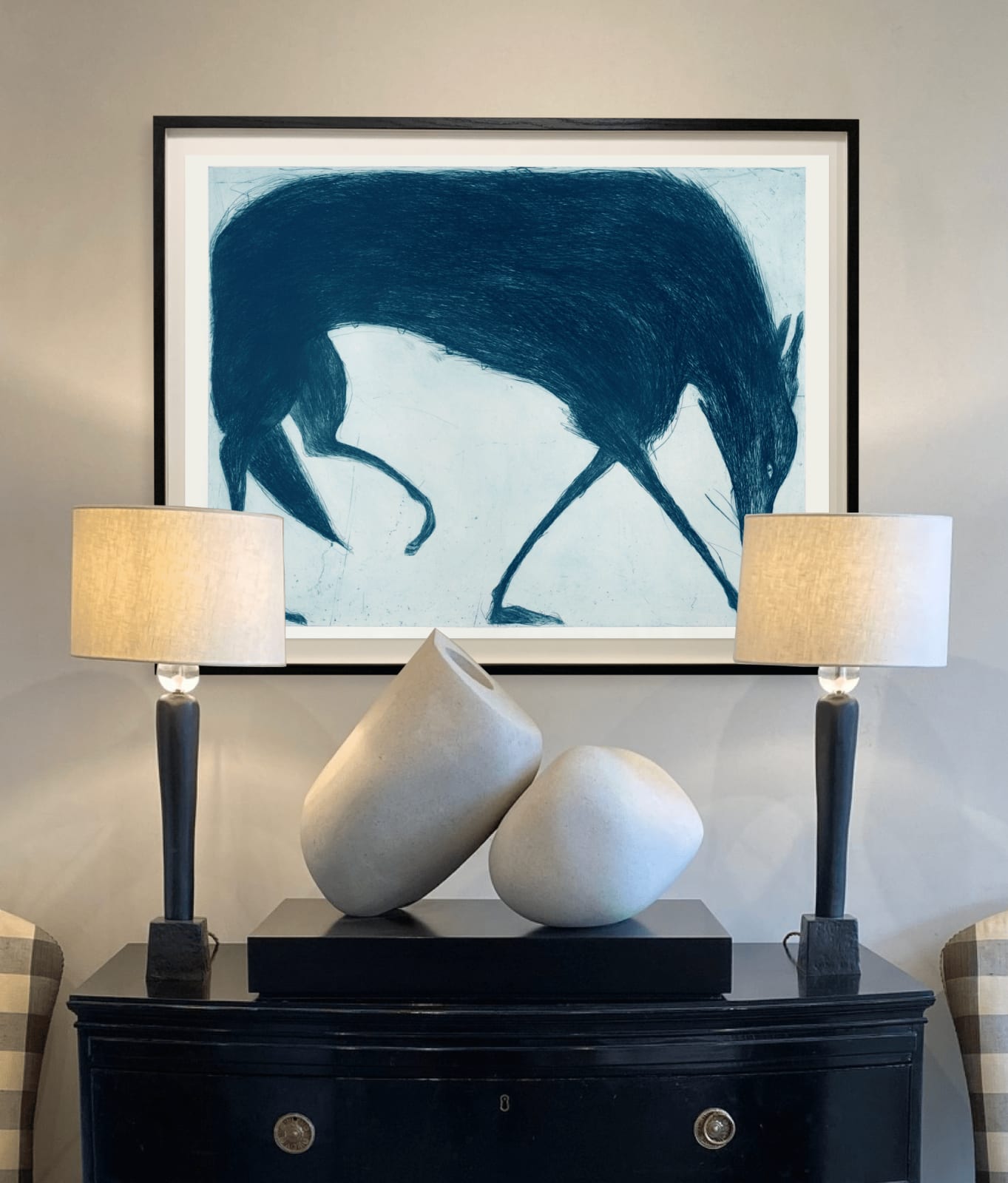 Kate Boxer, Blue Wolf (Unframed)