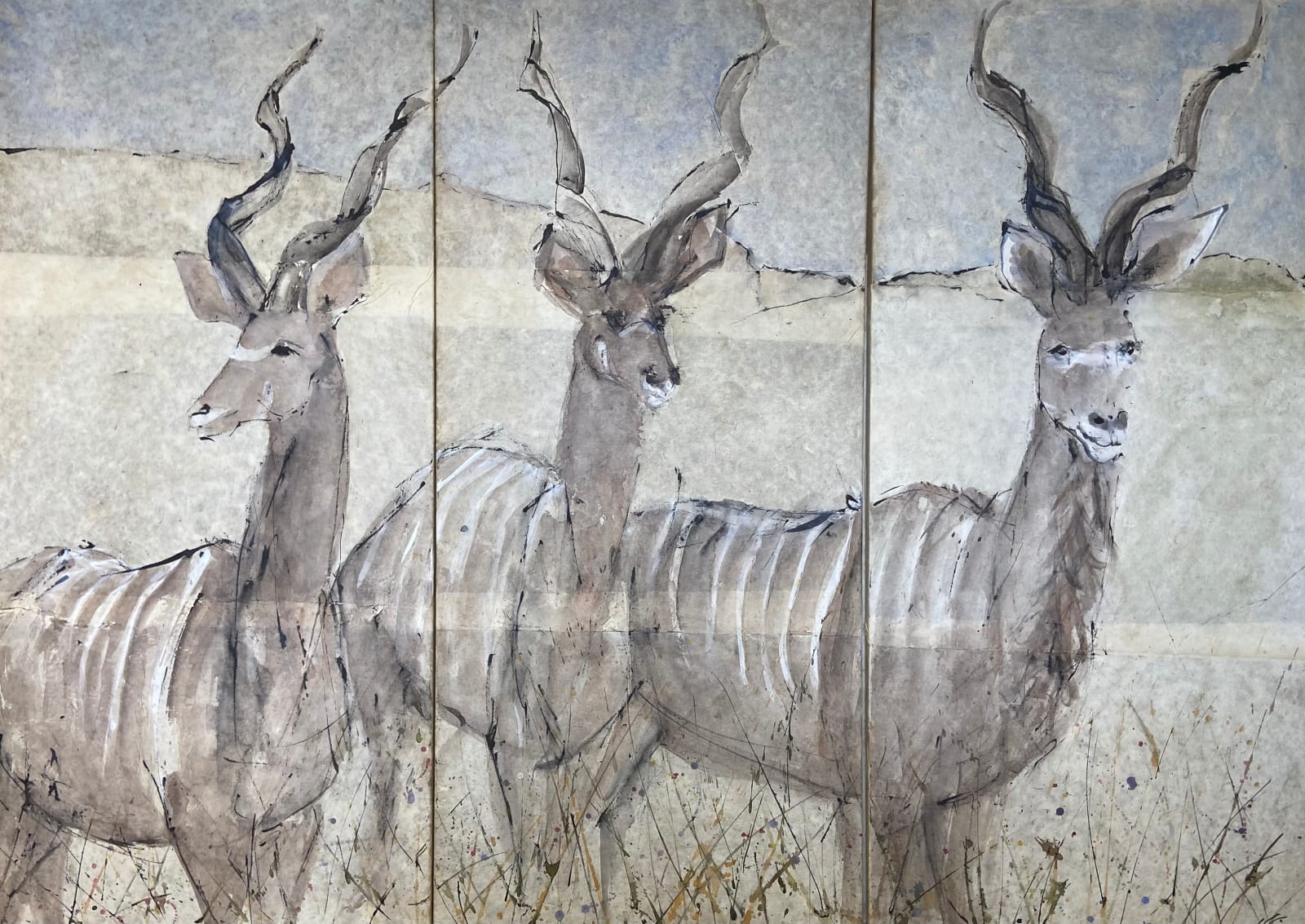 Christine Seifert, Kudu Triptych (Hungerford Gallery)