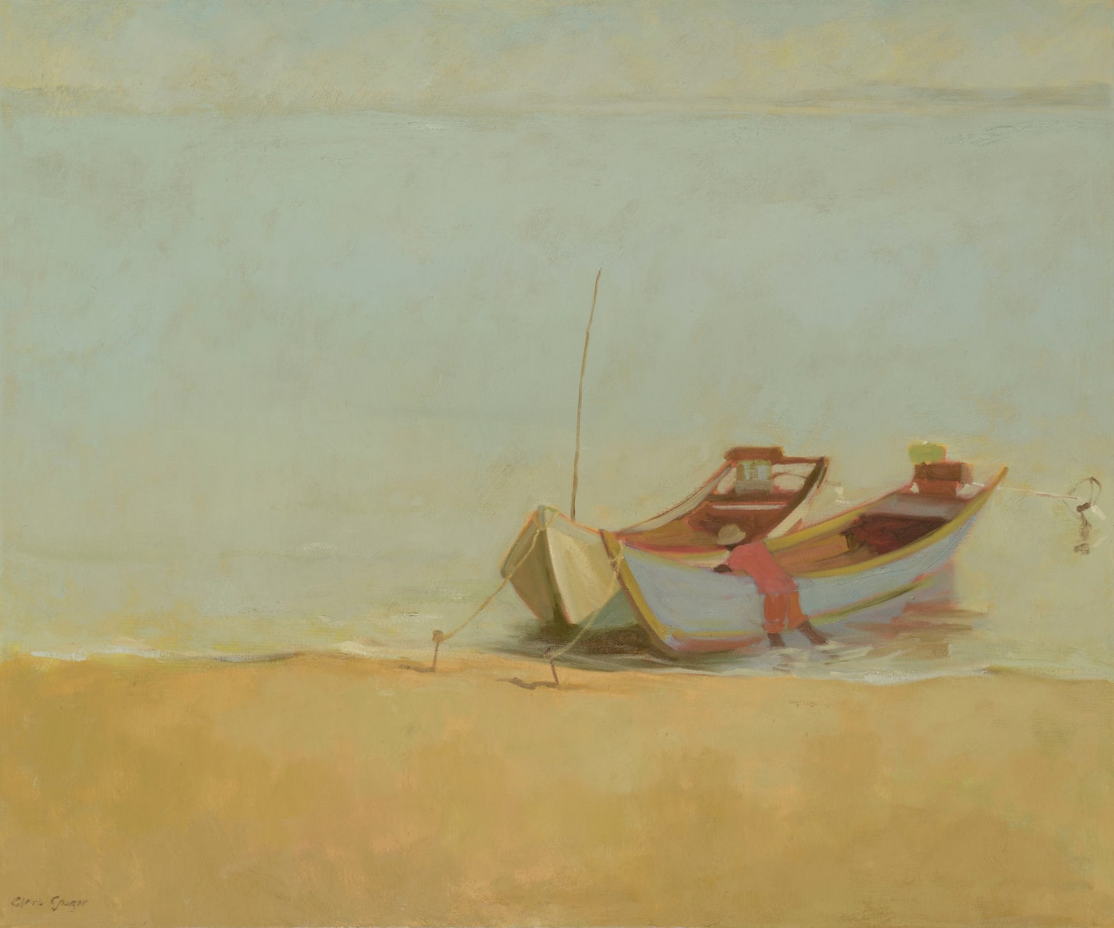 Clare Granger, Checking the Boat (Hungerford Gallery)