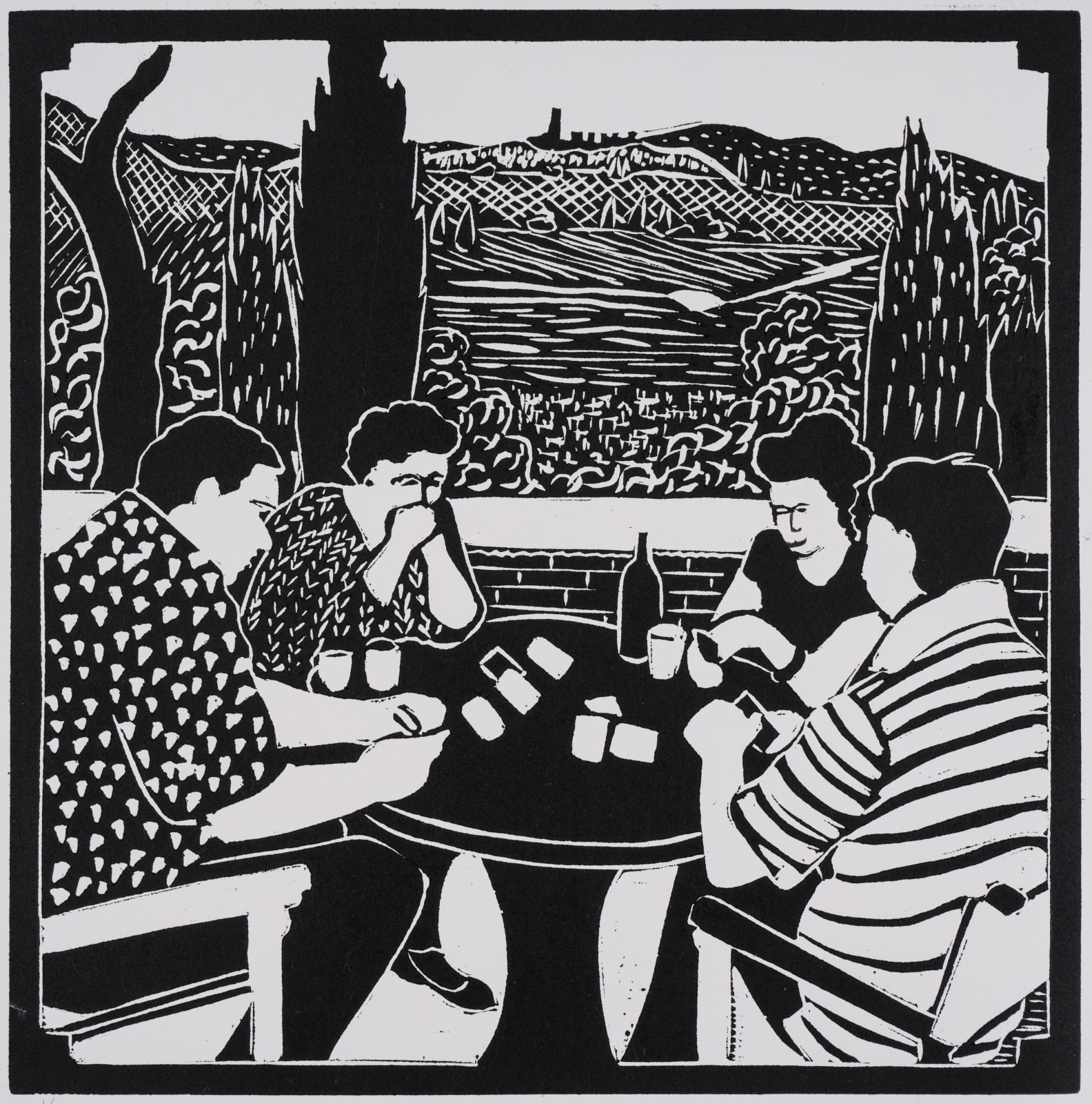 Dione Verulam, Playing Bridge, Tuscany