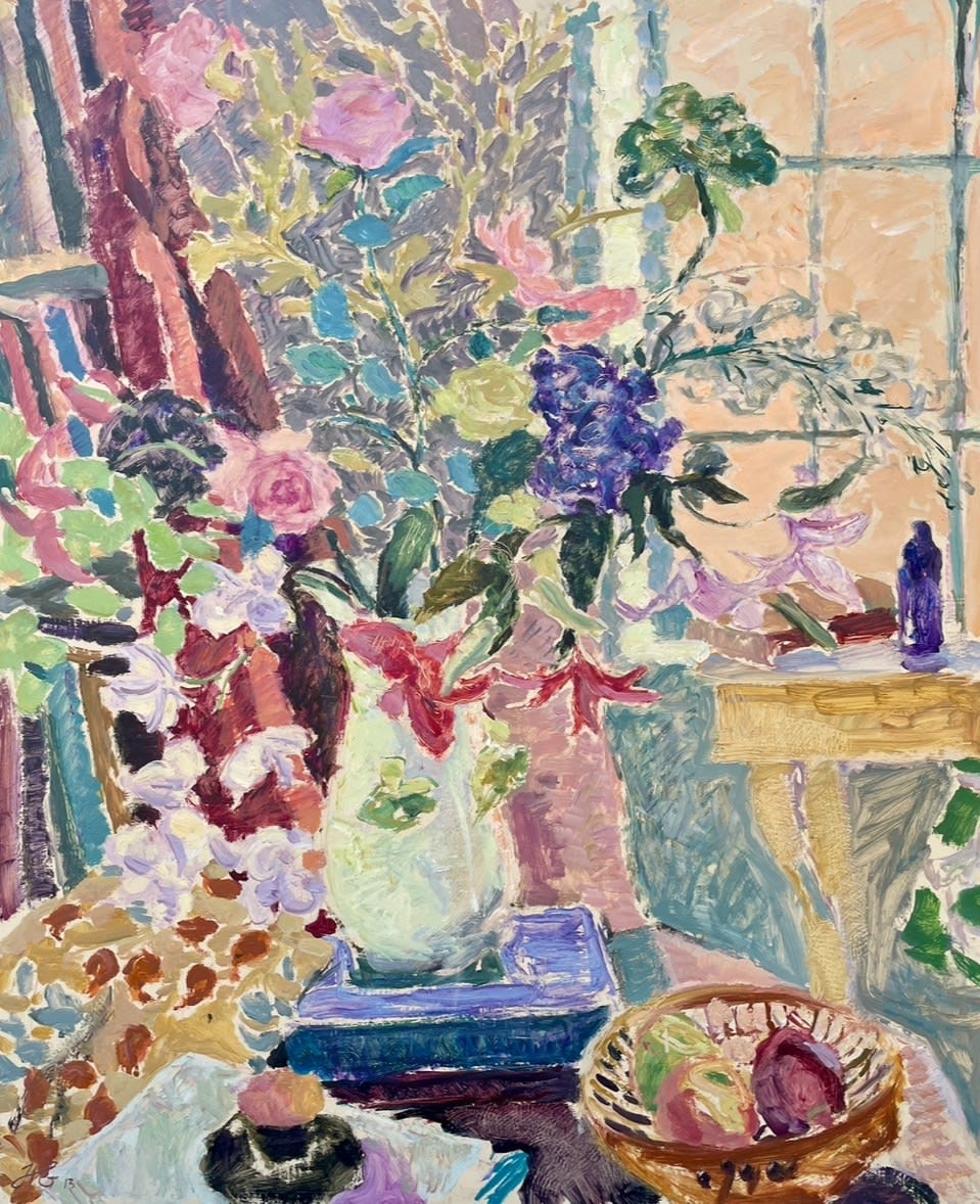 Hugo Grenville, Still Life with Roses and Hydrangea