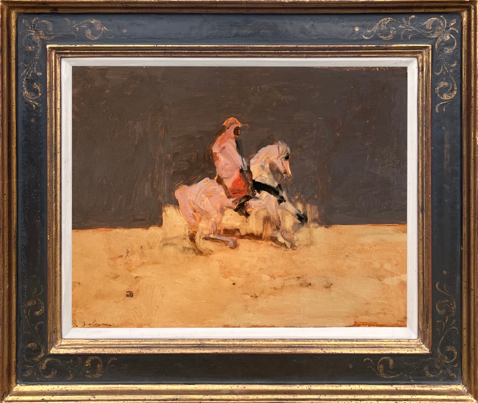 Antoine de La Boulaye, Orientalist Horseman (Brown) (Hungerford Gallery)