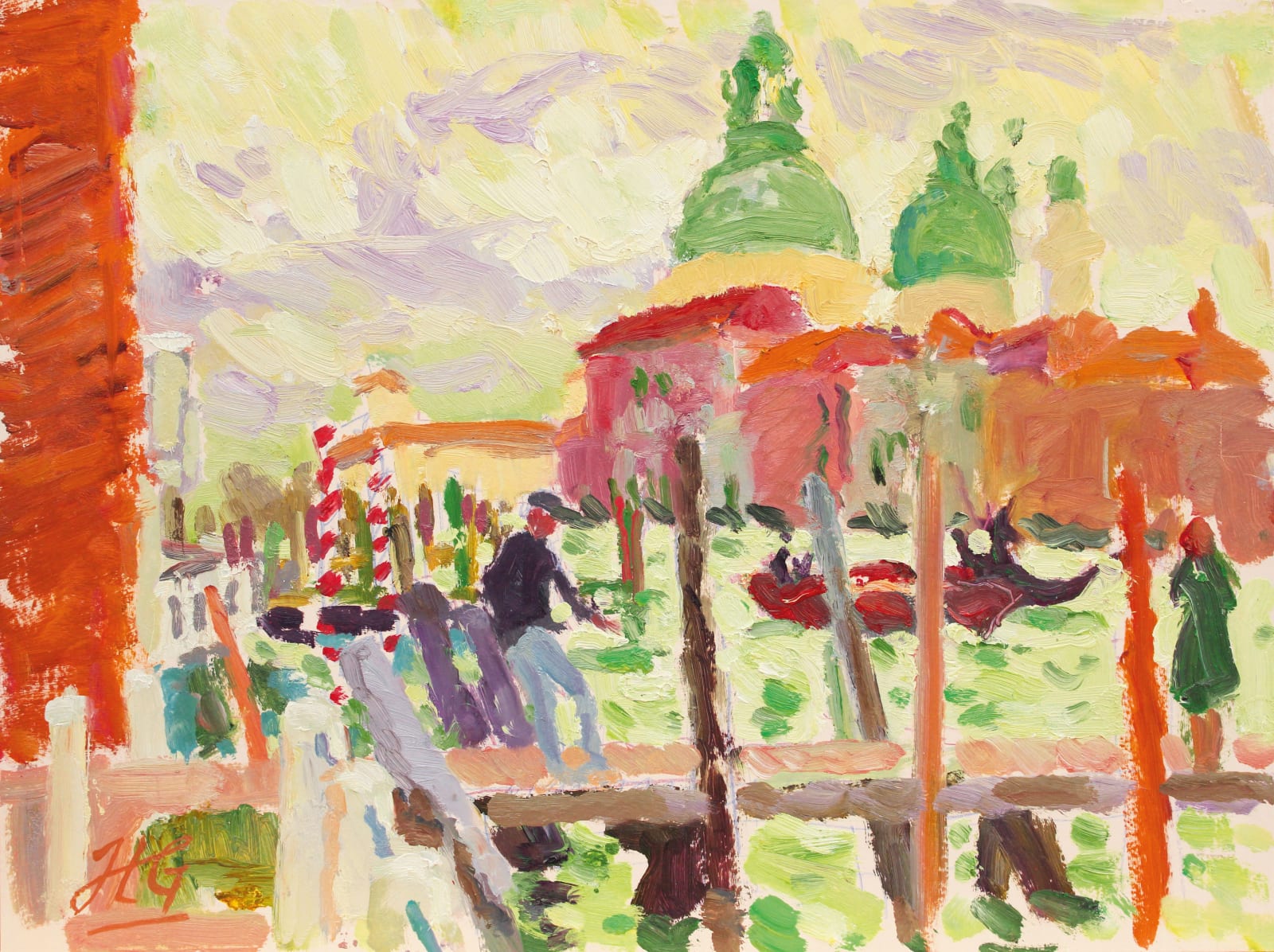 Hugo Grenville, Waiting for the Traghetto, Grand Canal (London Gallery)