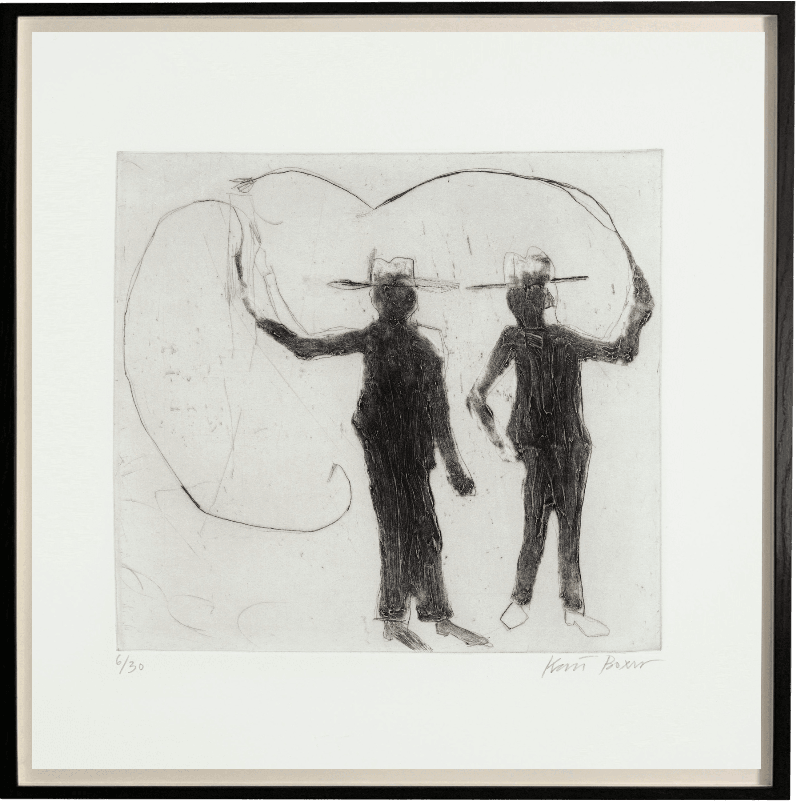Kate Boxer, Standing Cowboys (Unframed)