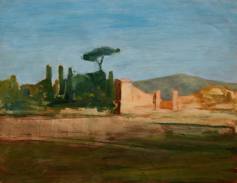 Antoine de La Boulaye, Countryside in Languedoc (Mounted) (Hungerford Gallery)