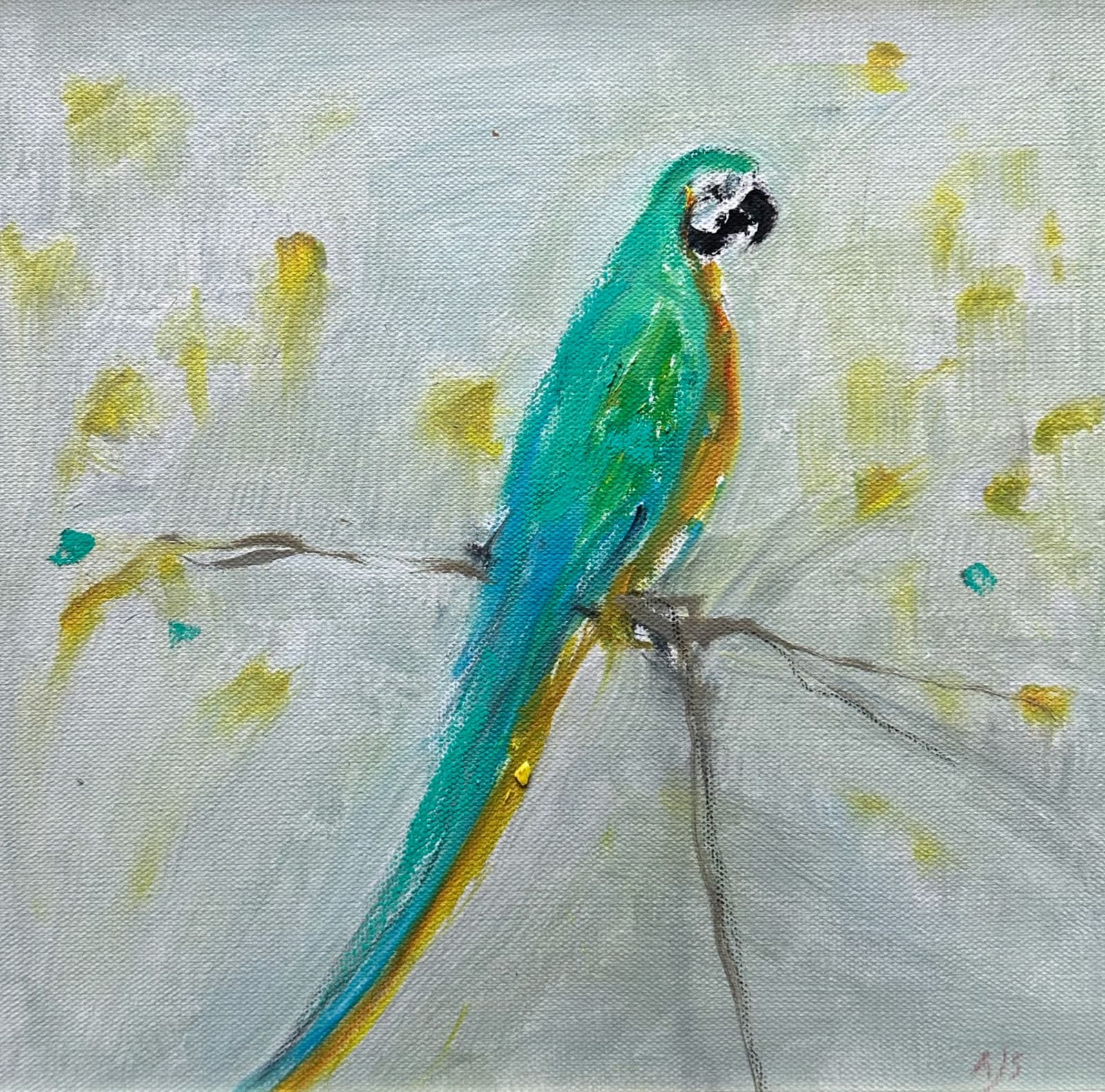 Ann Shrager, Green Parrot (Hungerford Gallery)