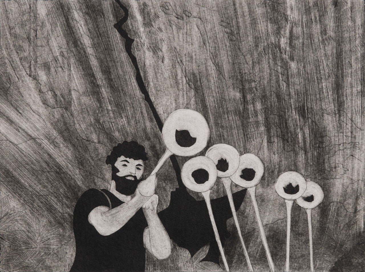 Dione Verulam, Siegfried and the Wedding Horns (Unframed)