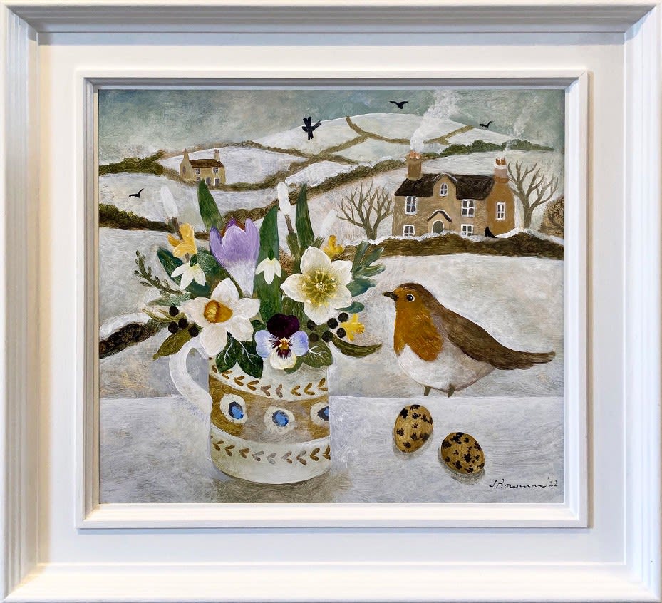 Sarah Bowman, Robin and Winter Posy (London Gallery)