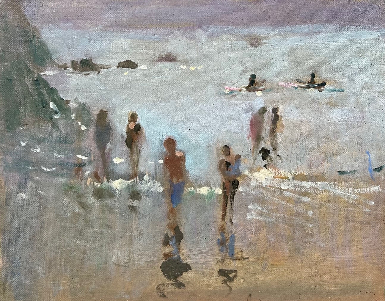 Rachel Wright, Paddlers, Contre-Jour (London Gallery)